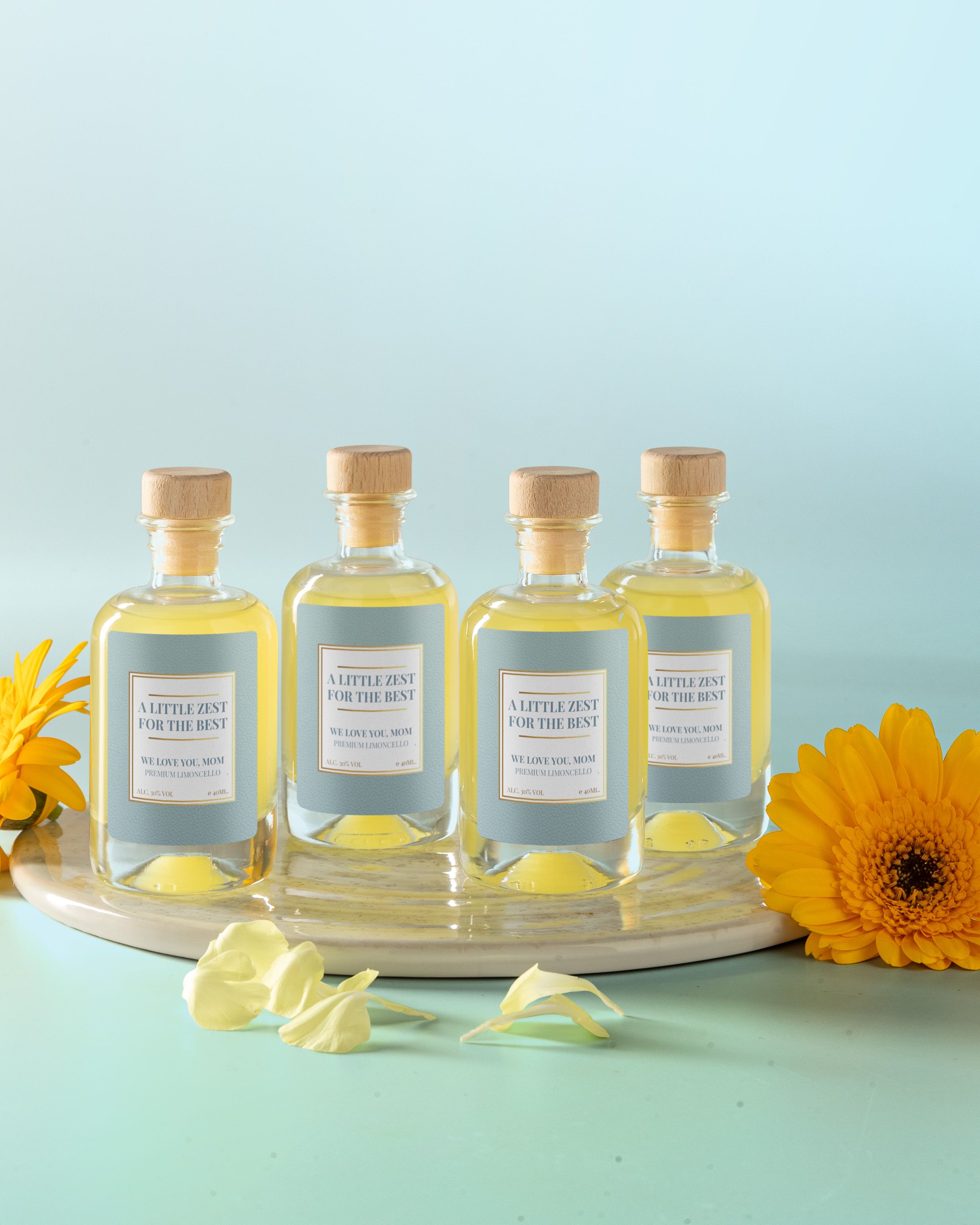 Gepersonaliseerd Mini Flesje Limoncello als Moederdag Cadeau