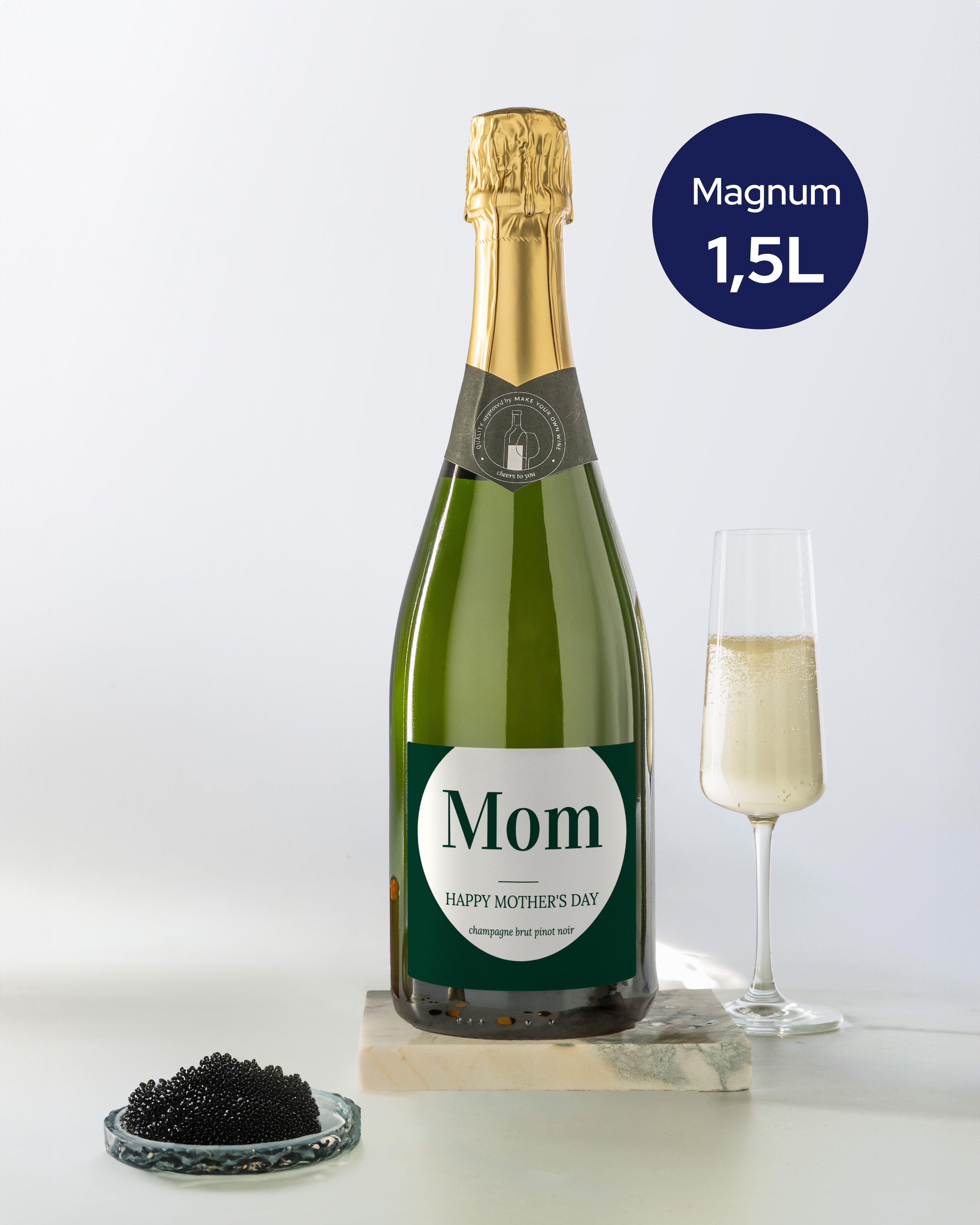 Gepersonaliseerde Champagne Magnum als Moederdagcadeau