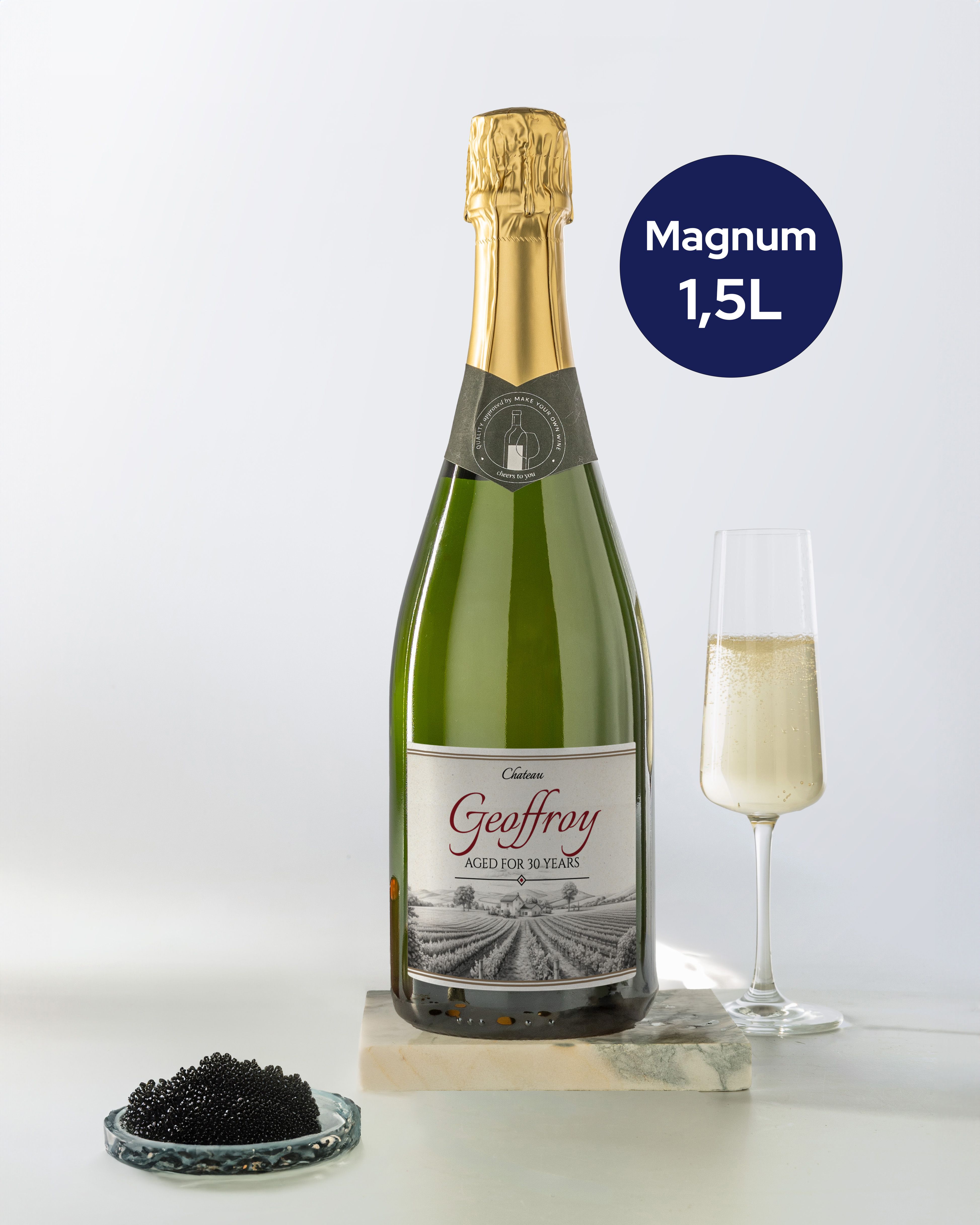 Gepersonaliseerde Champagne magnum als verjaardagscadeau