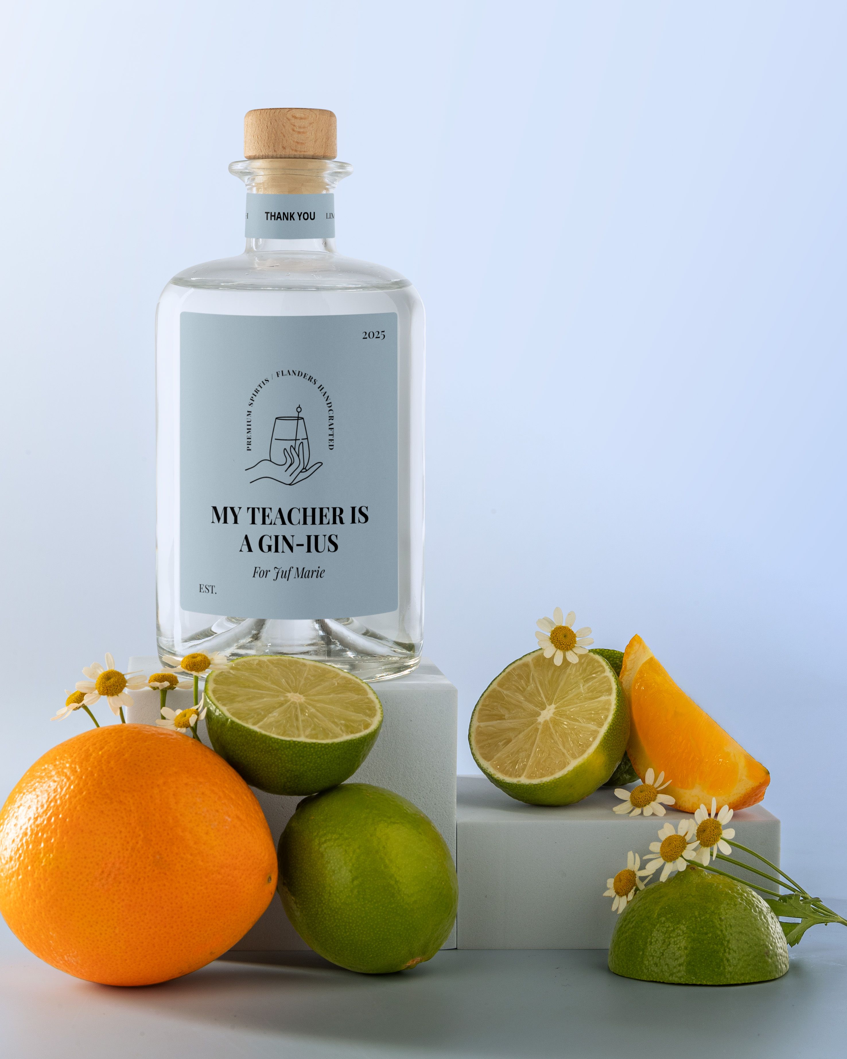 Gepersonaliseerde Gin als Juf Bedankje