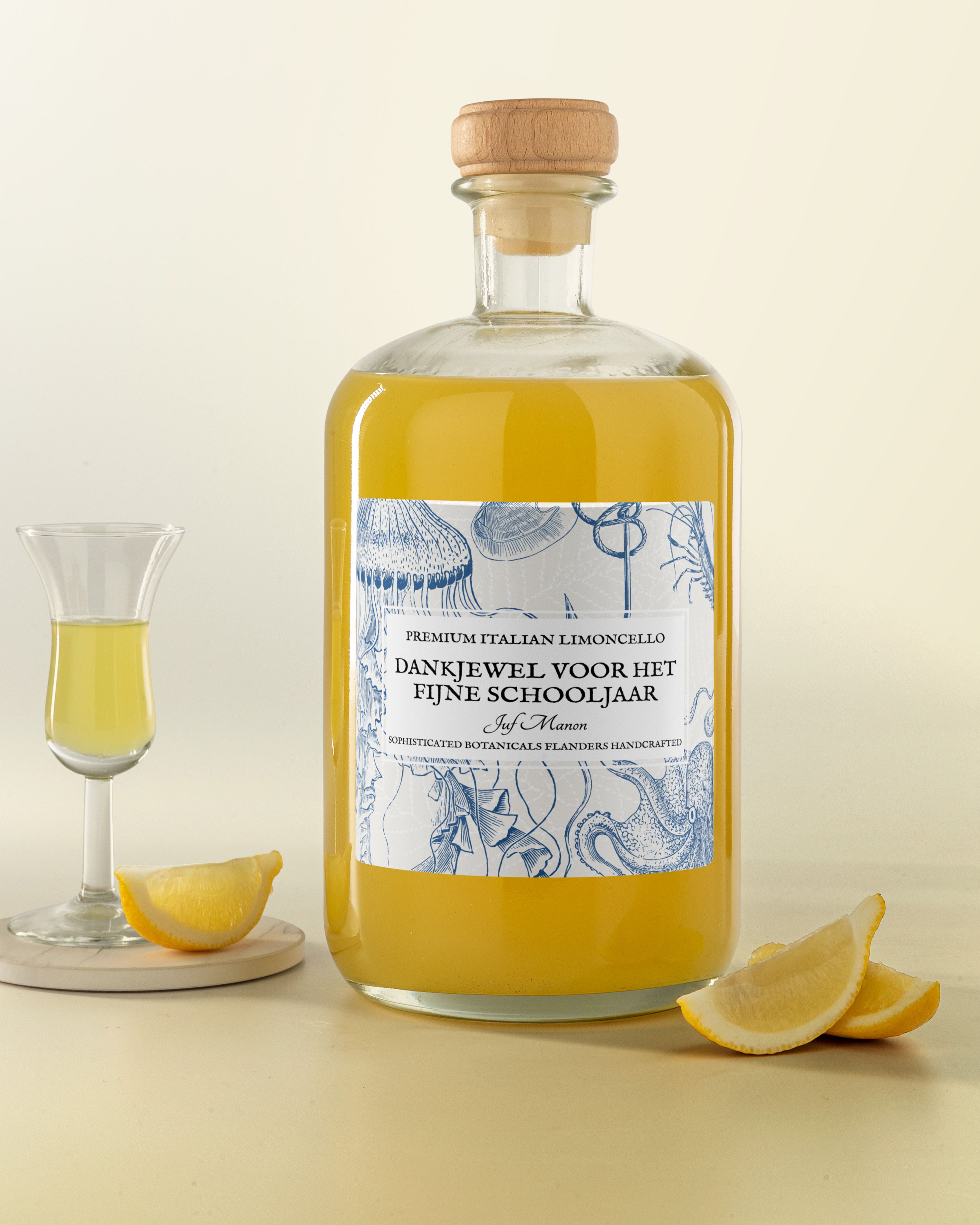 Gepersonaliseerde Limoncello Magnum als Juf Bedankje