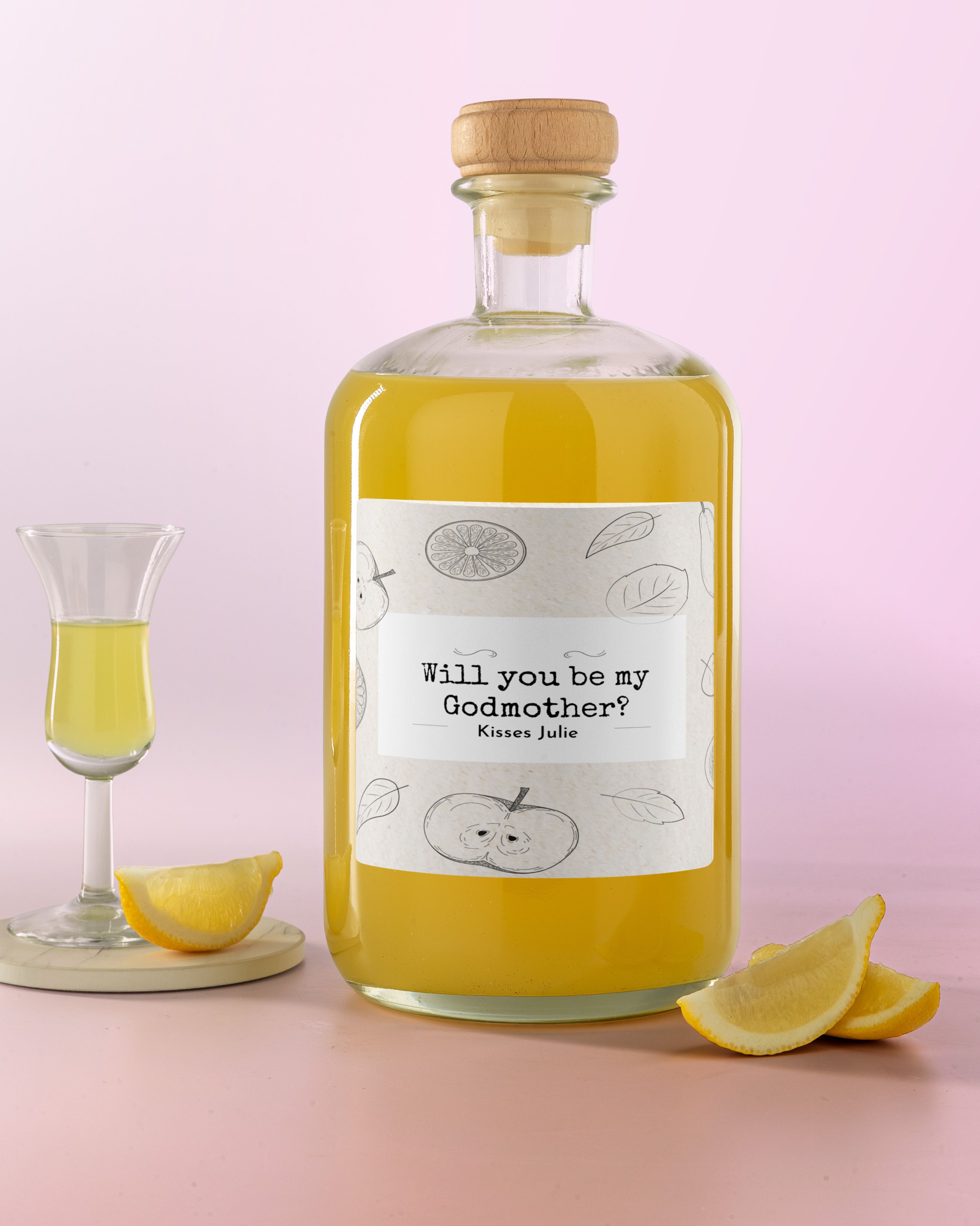 Gepersonaliseerde Limoncello Magnum als Meter Vragen Cadeau