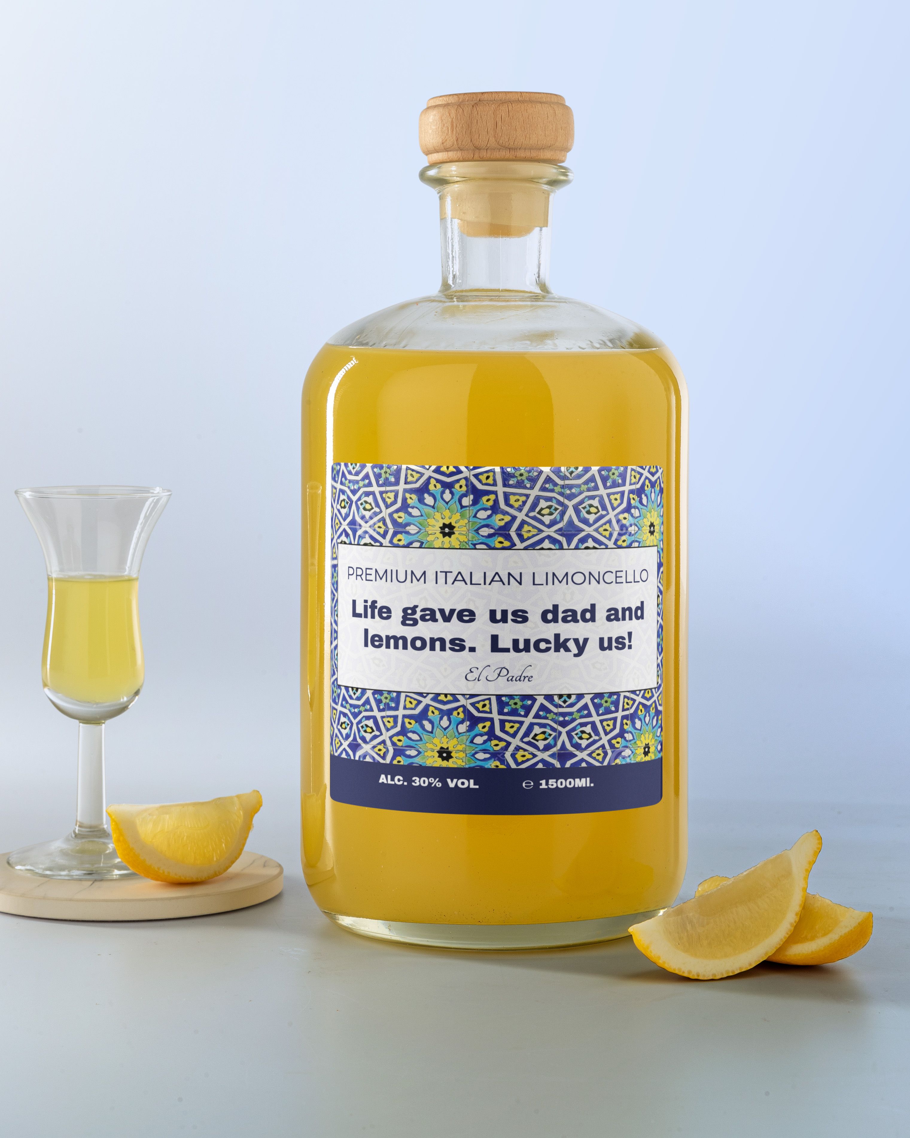 Gepersonaliseerde Limoncello Magnum als Vaderdag Cadeau