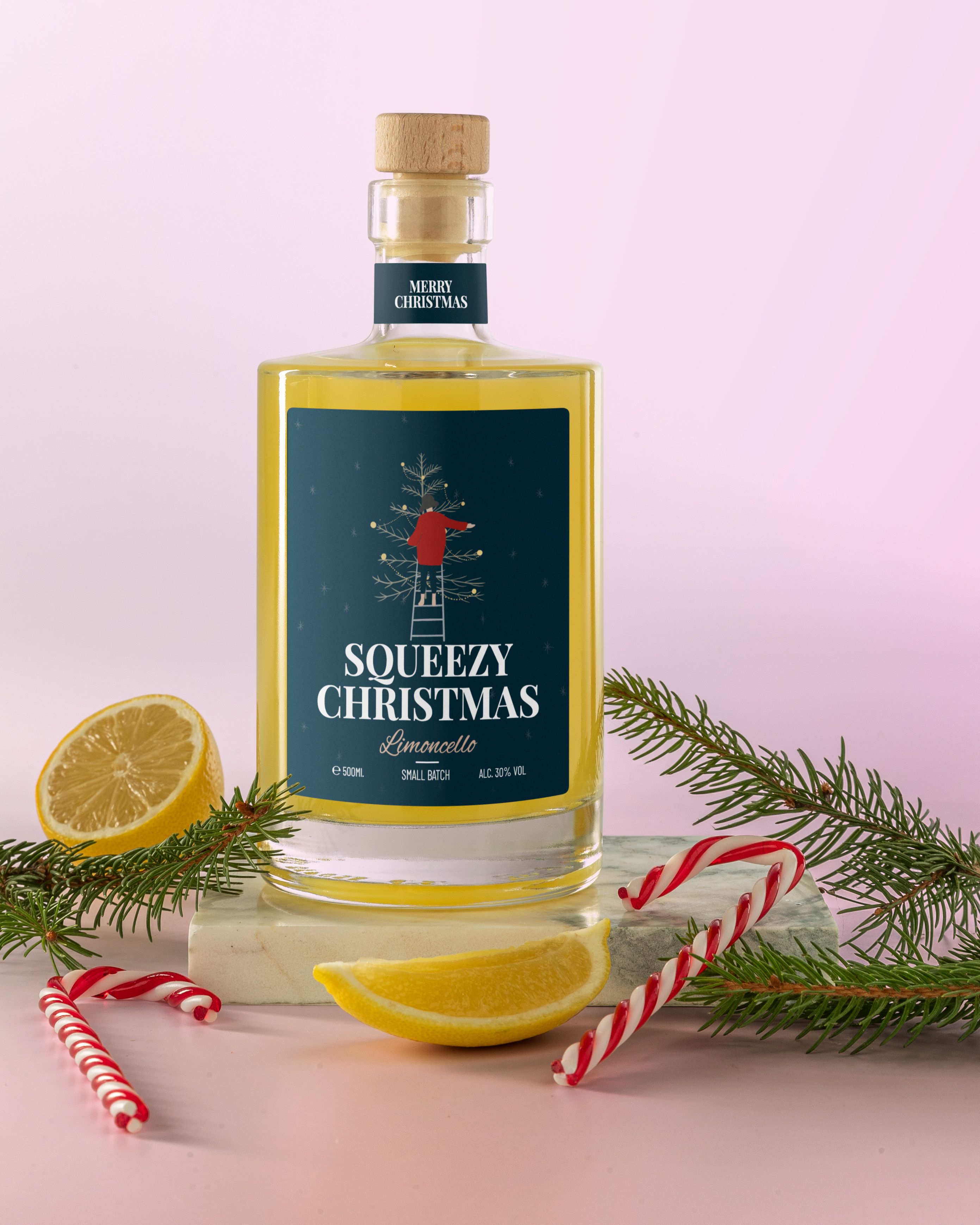 Gepersonaliseerde Limoncello als Kerstcadeau