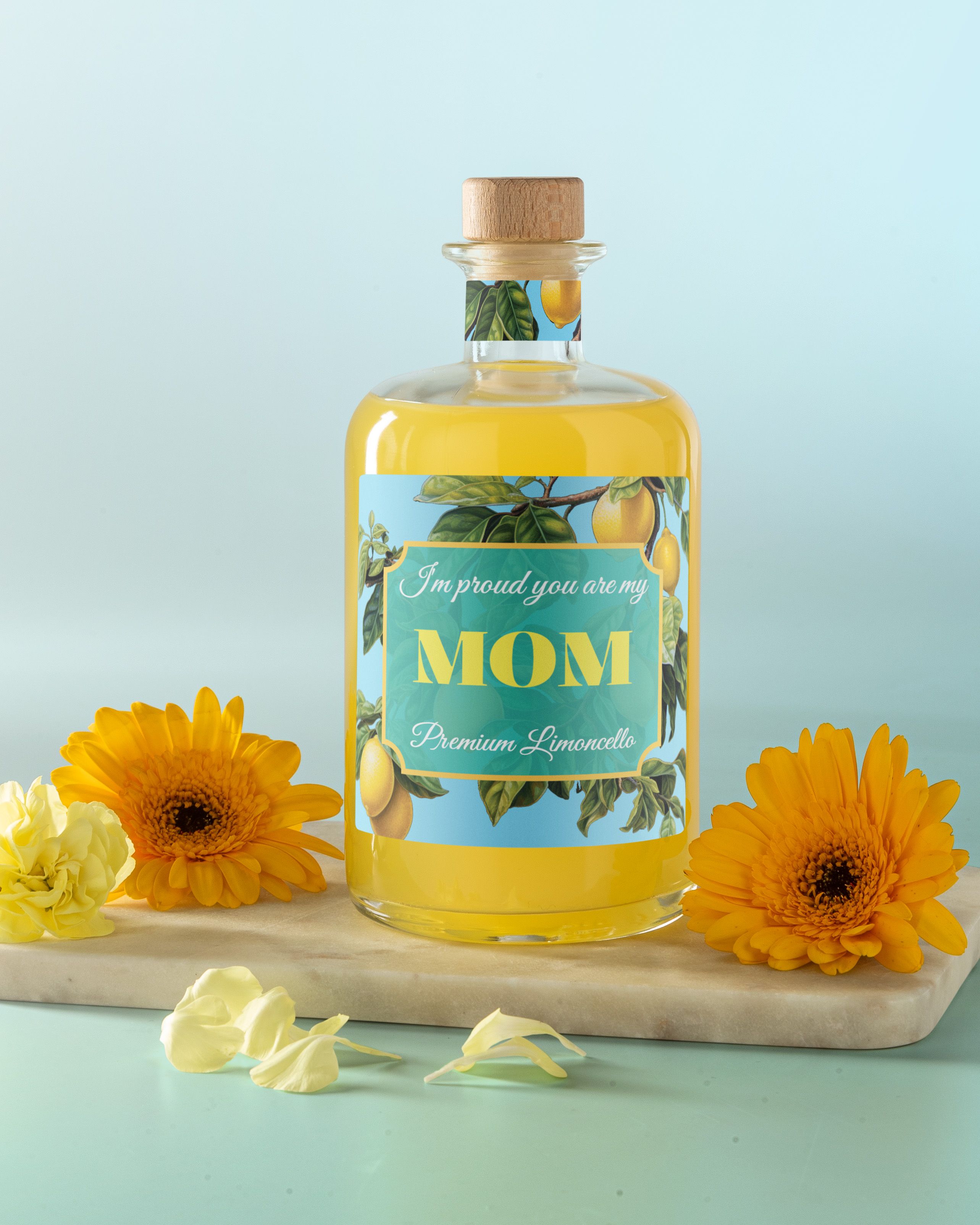Gepersonaliseerde Limoncello als Moederdag Cadeau