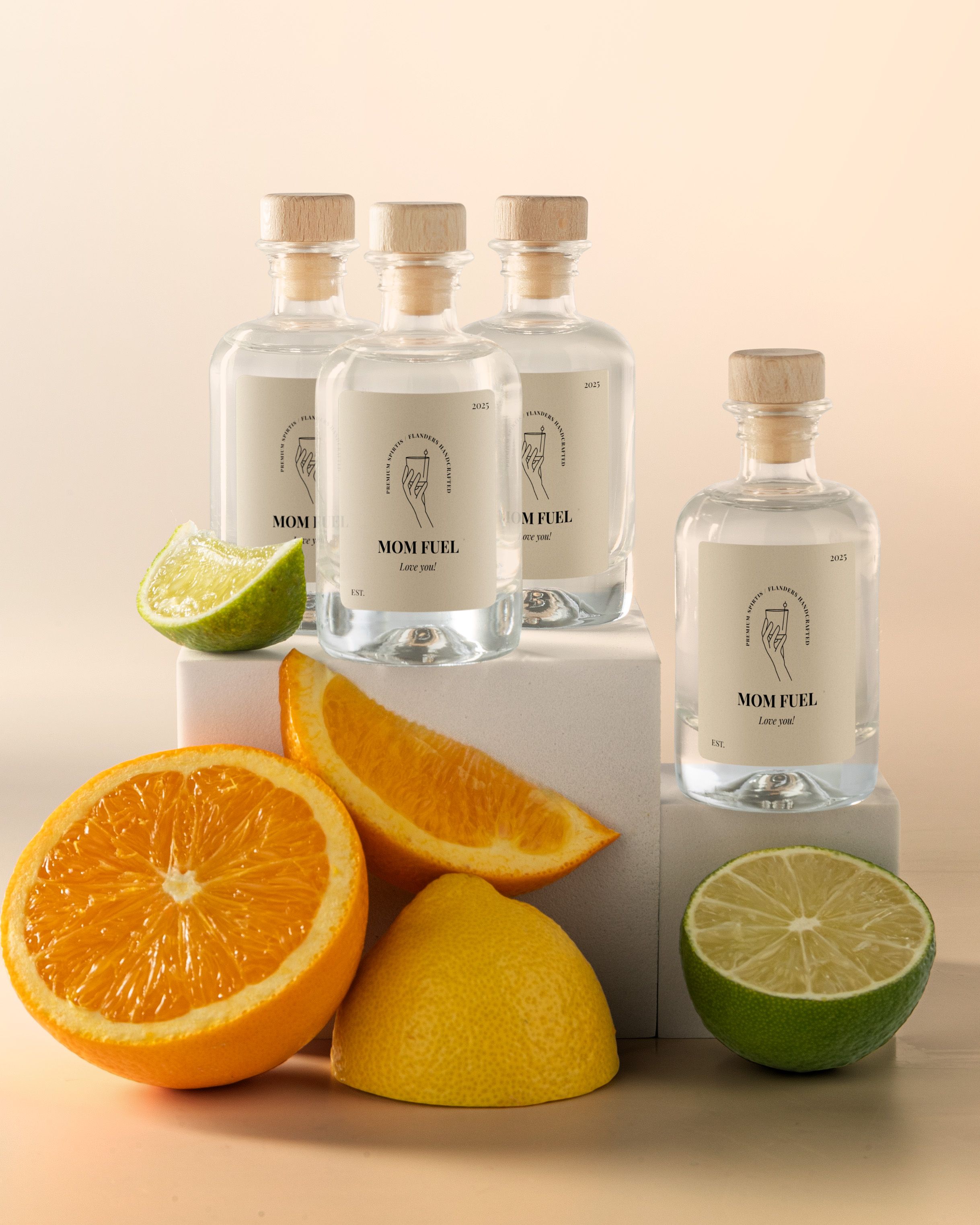 Gepersonaliseerde NA Gin Mini Flesje als Moederdag Cadeau