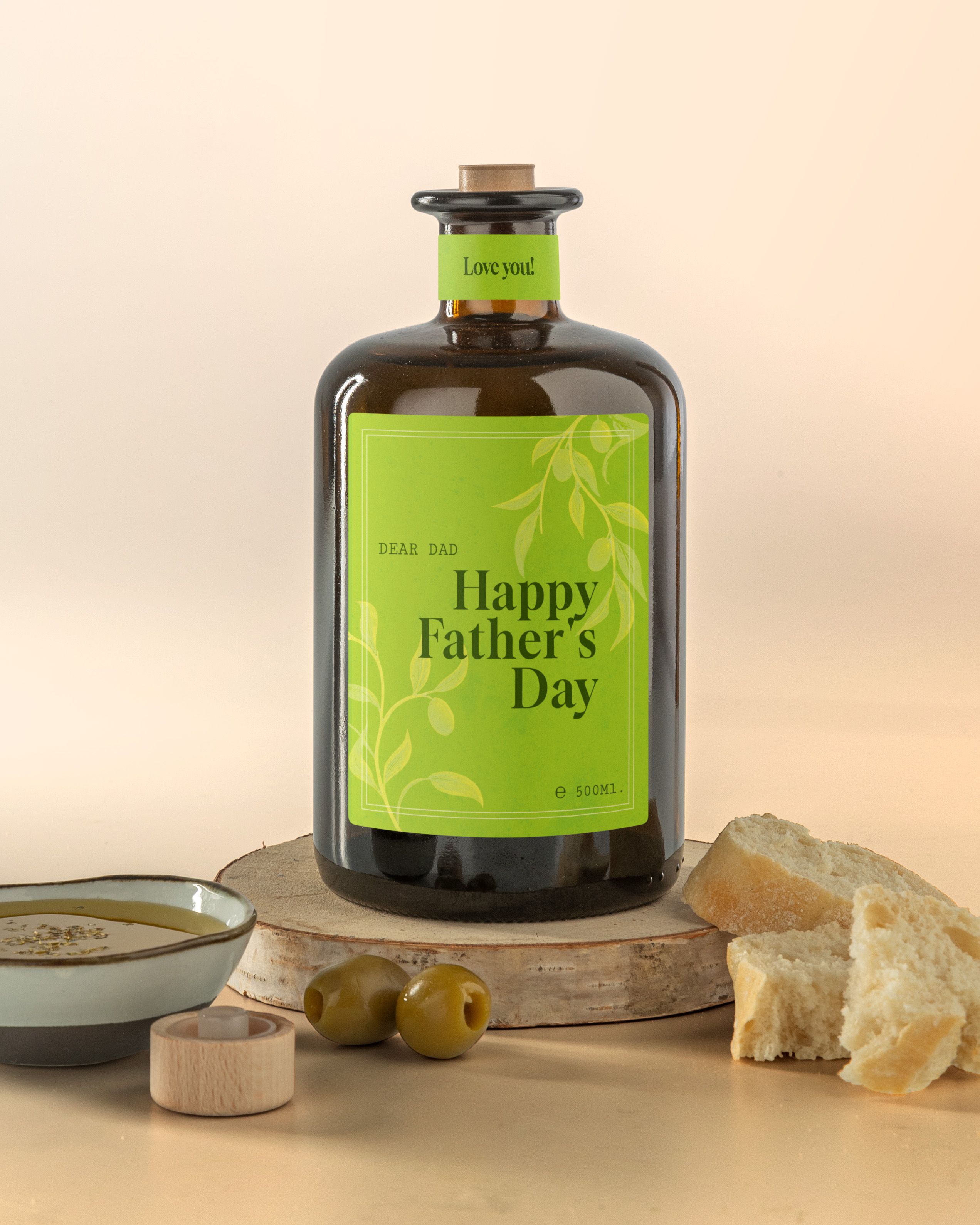 Gepersonaliseerde Olijfolie als Vaderdag Cadeau