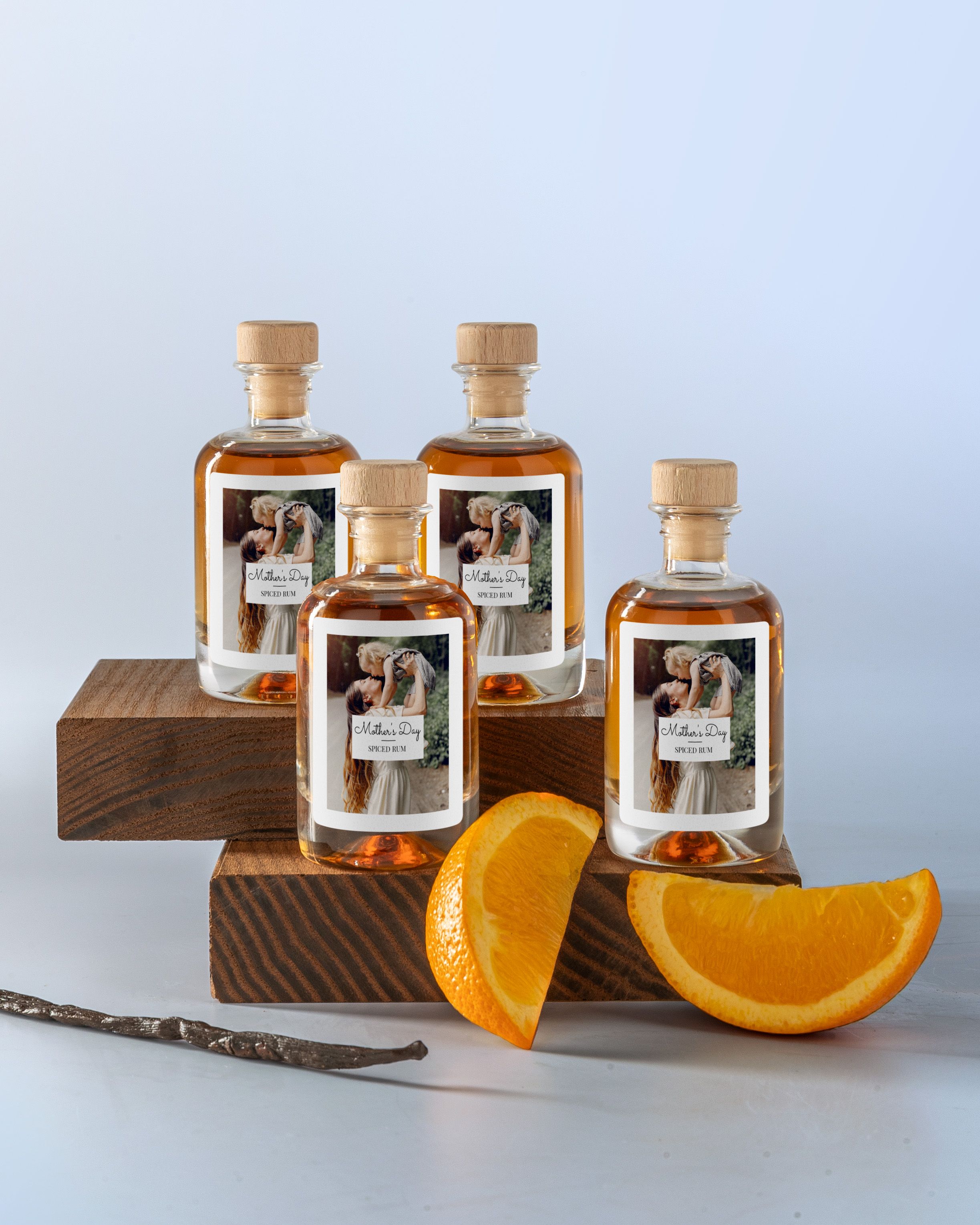 Gepersonaliseerde Rum Mini Flesje als Moederdag Cadeau