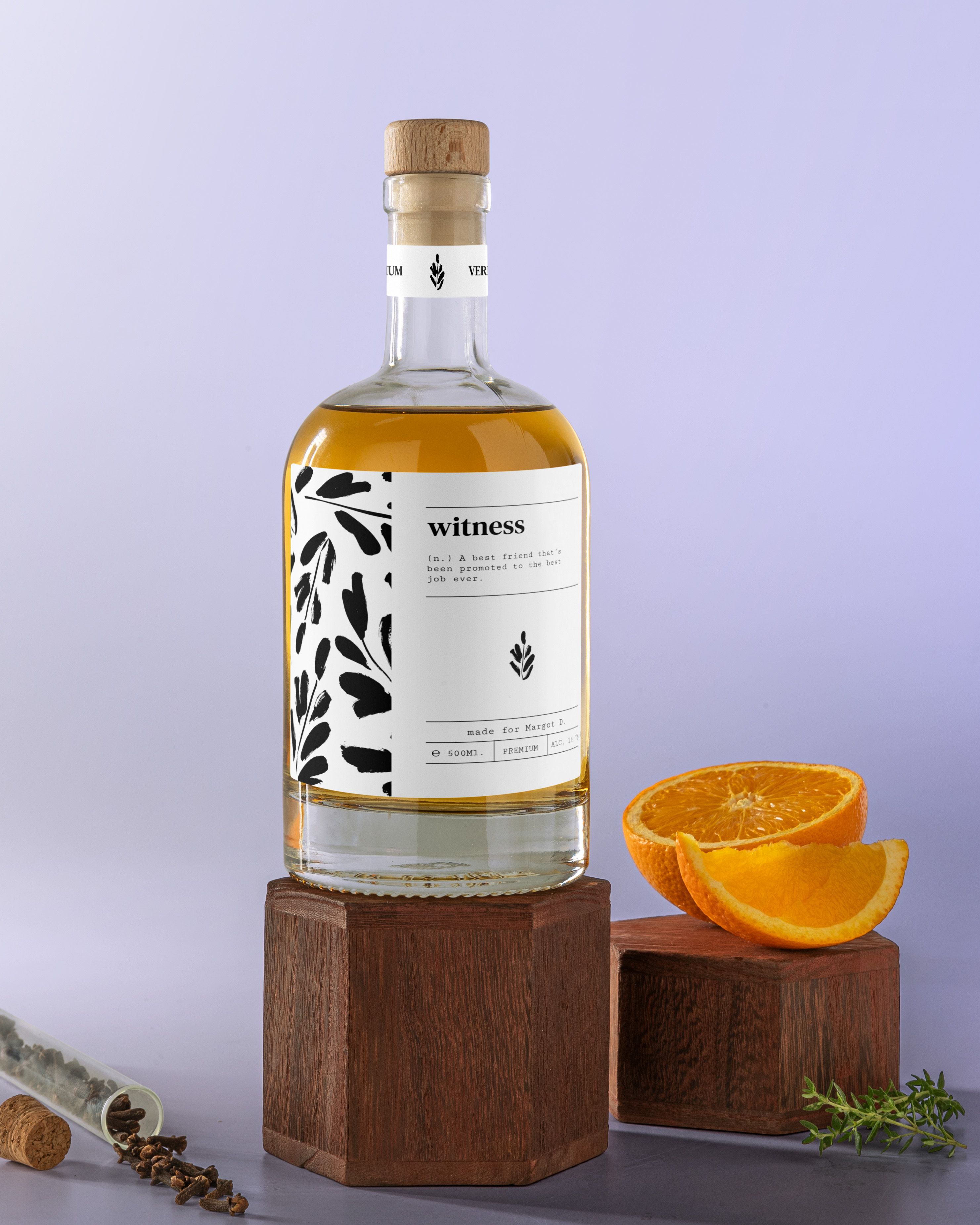 Gepersonaliseerde Vermouth als Wil Je Mijn Getuige Zijn Cadeau