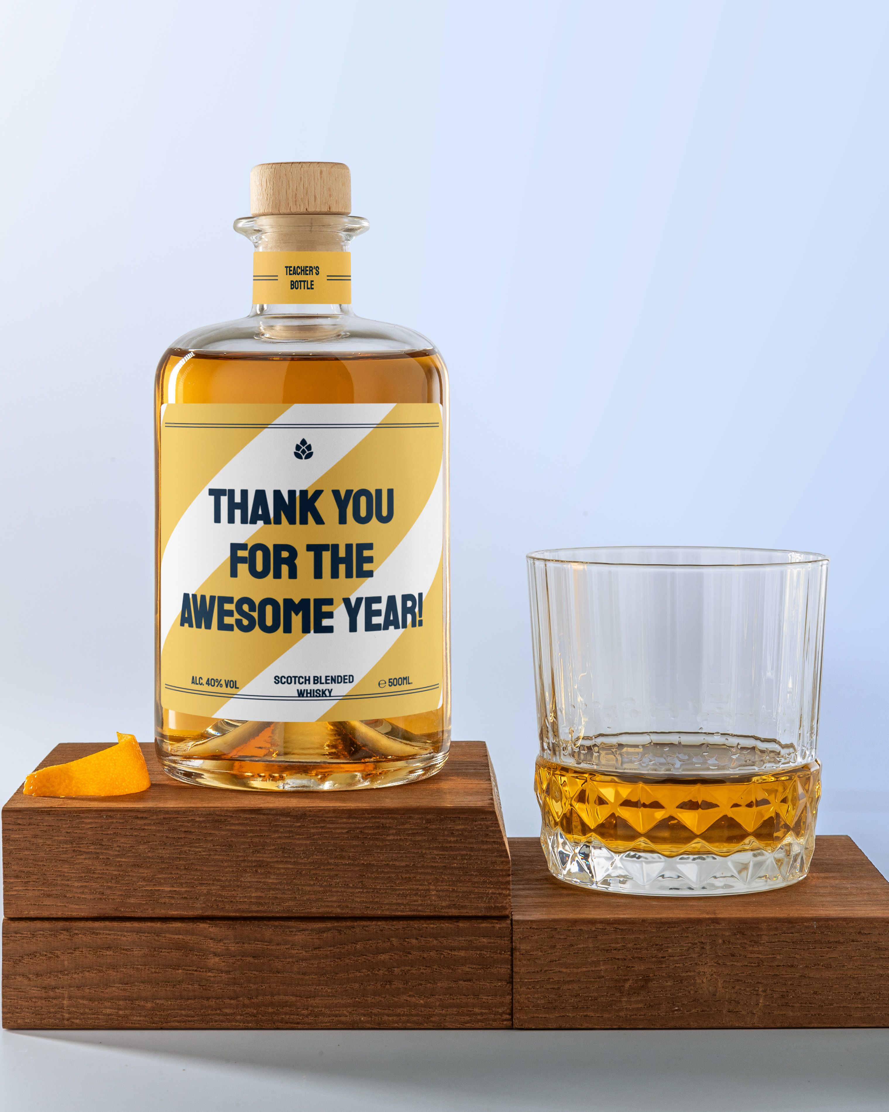 Gepersonaliseerde Whisky als Juf Bedankje