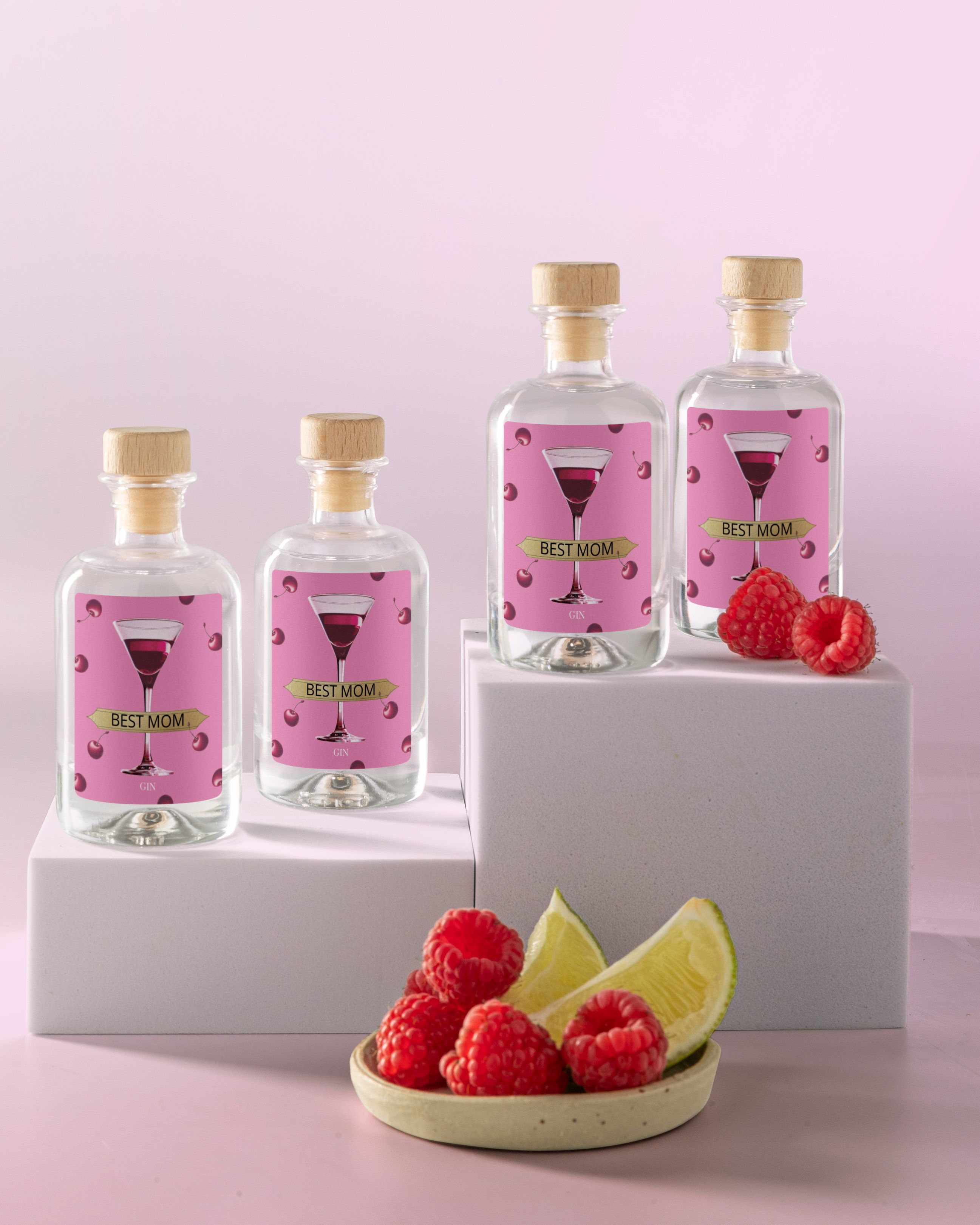 Gepersonaliseerde Wodka Mini Flesje als Moederdag Cadeau