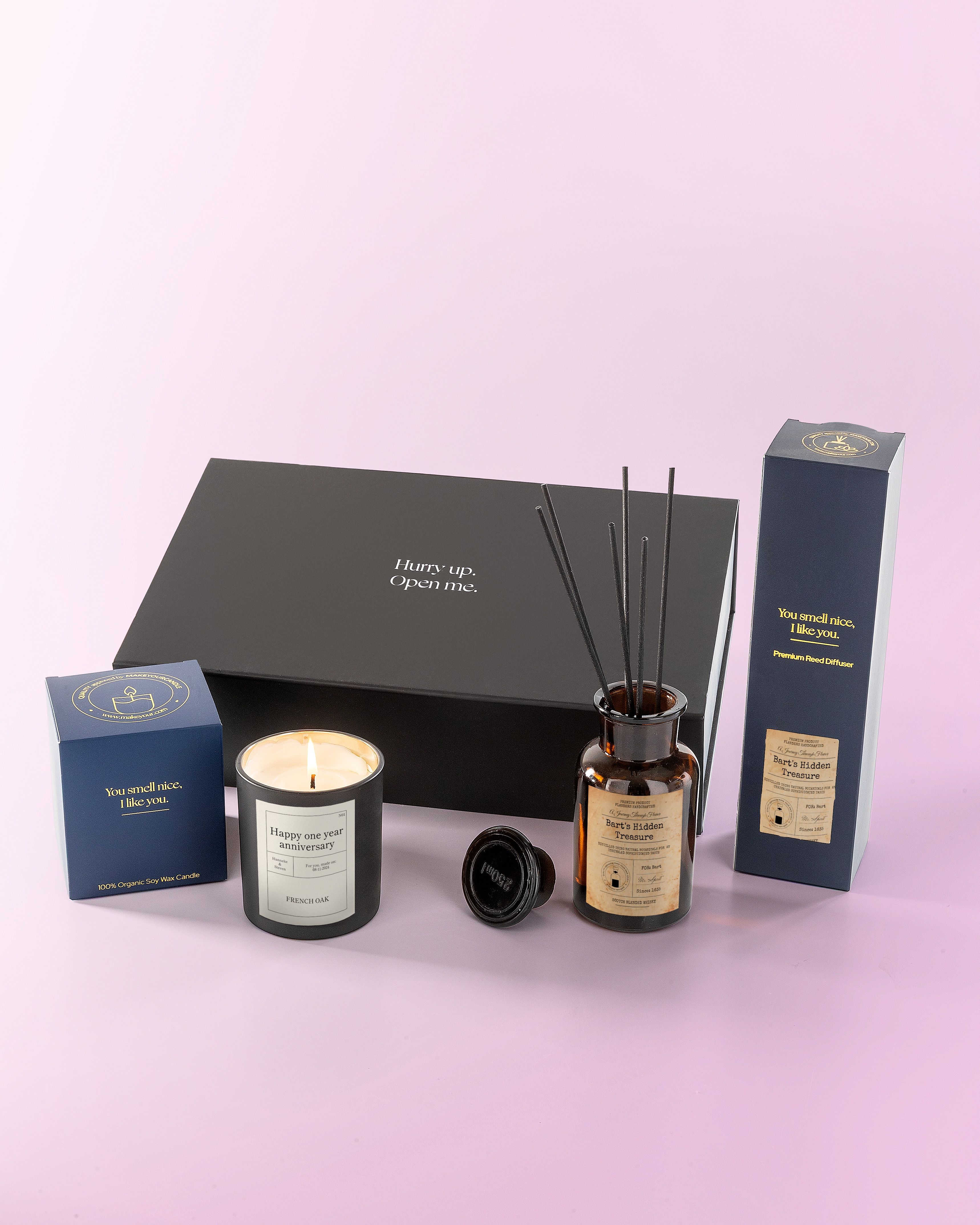 Gift Box Candle  Reed Diffuser Closed
