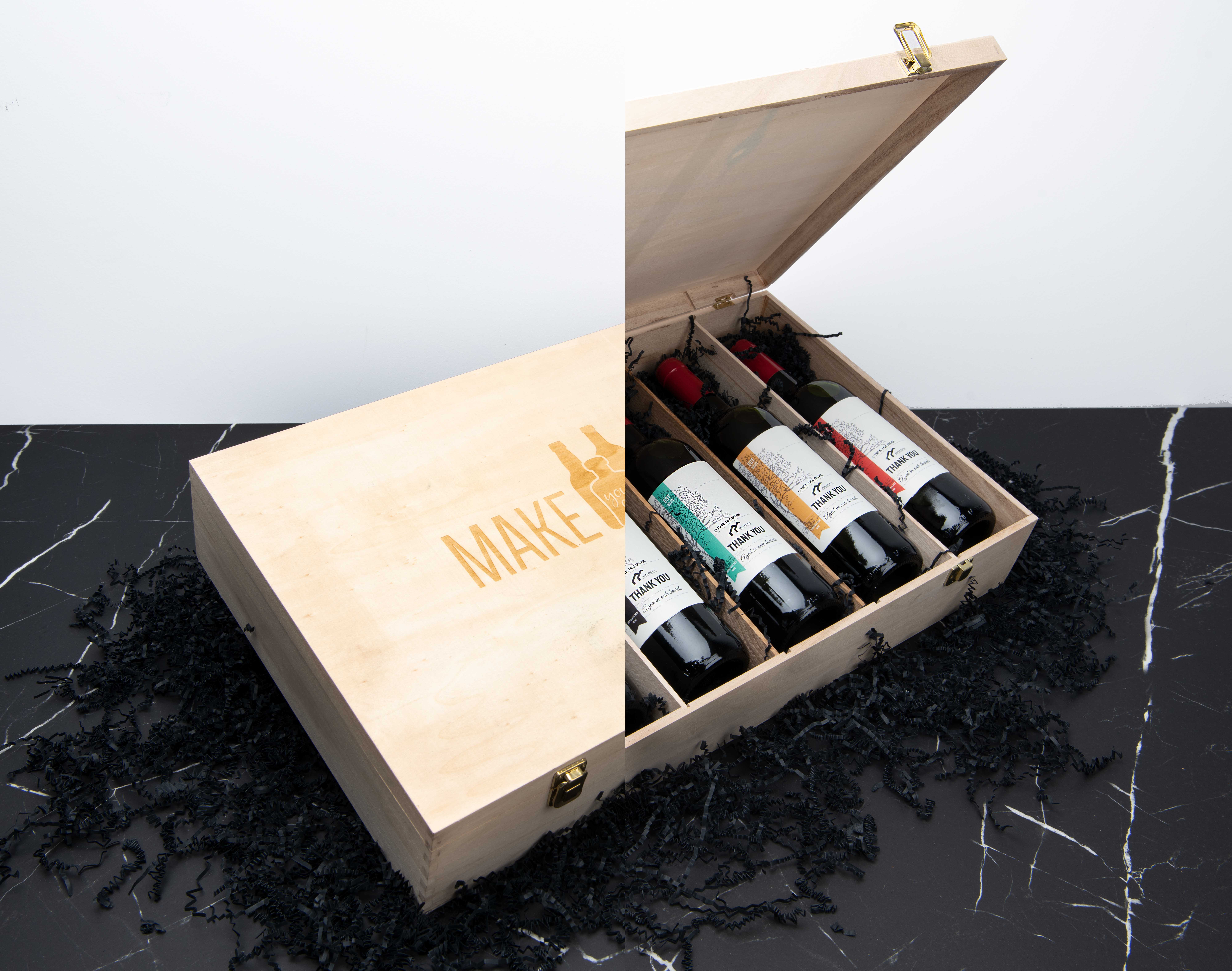 Luxe houten kist wijn 2 1