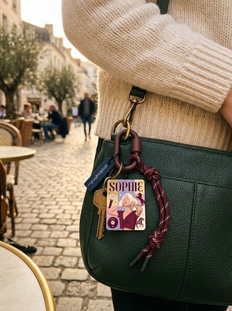Personalised Keychain Bordeaux
