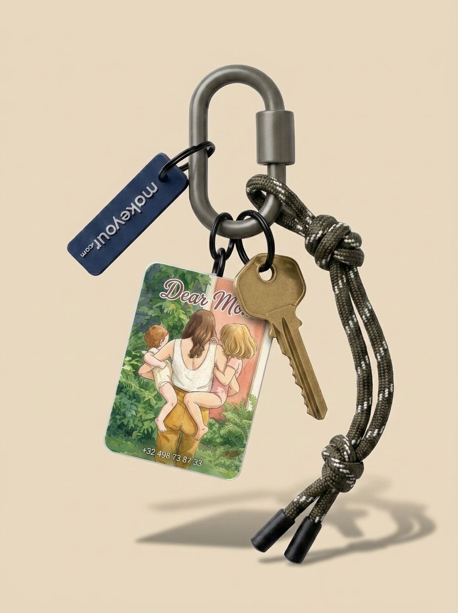 Personalised Keychain Dark Green