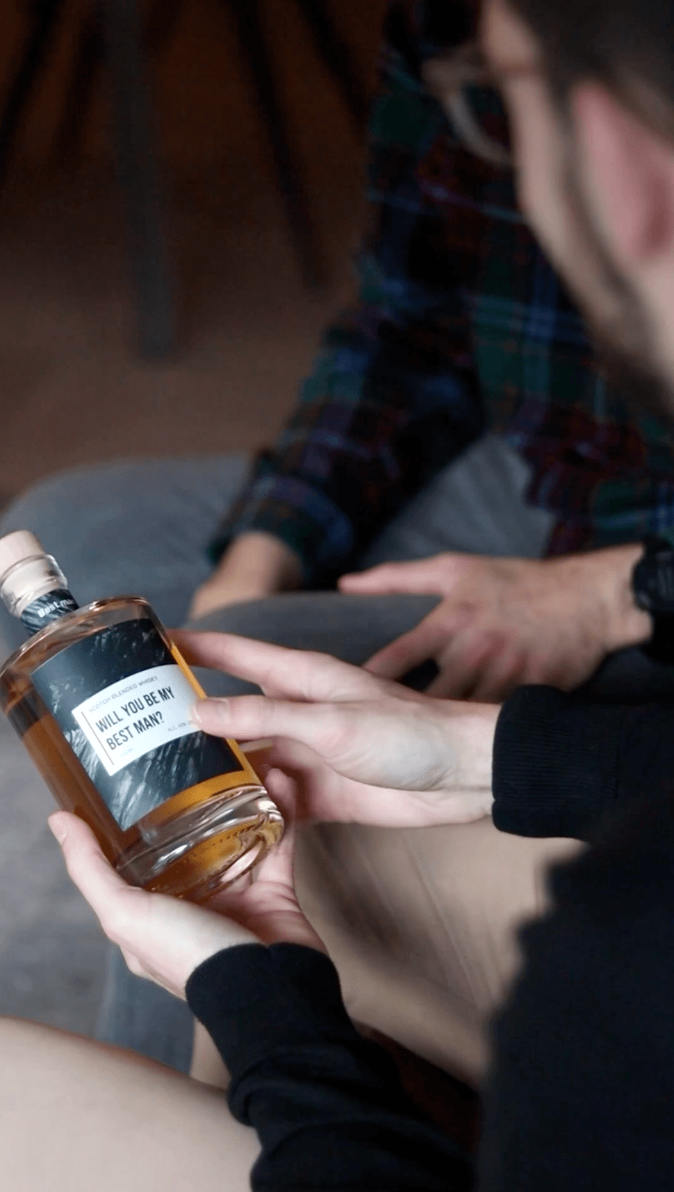 Whisky Personnalisé. Bouteille de Bourbon en Cadeau. Idée Originale 