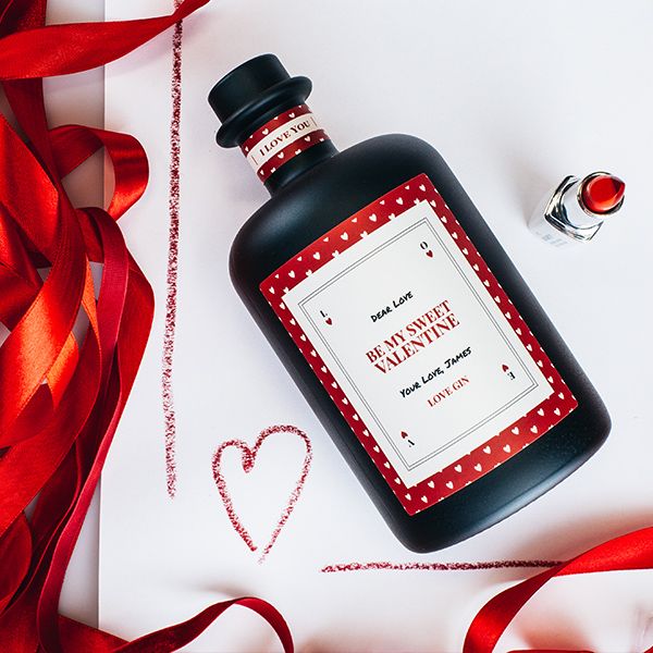 Valentijn Gin met lippestik Gepersonaliseerd