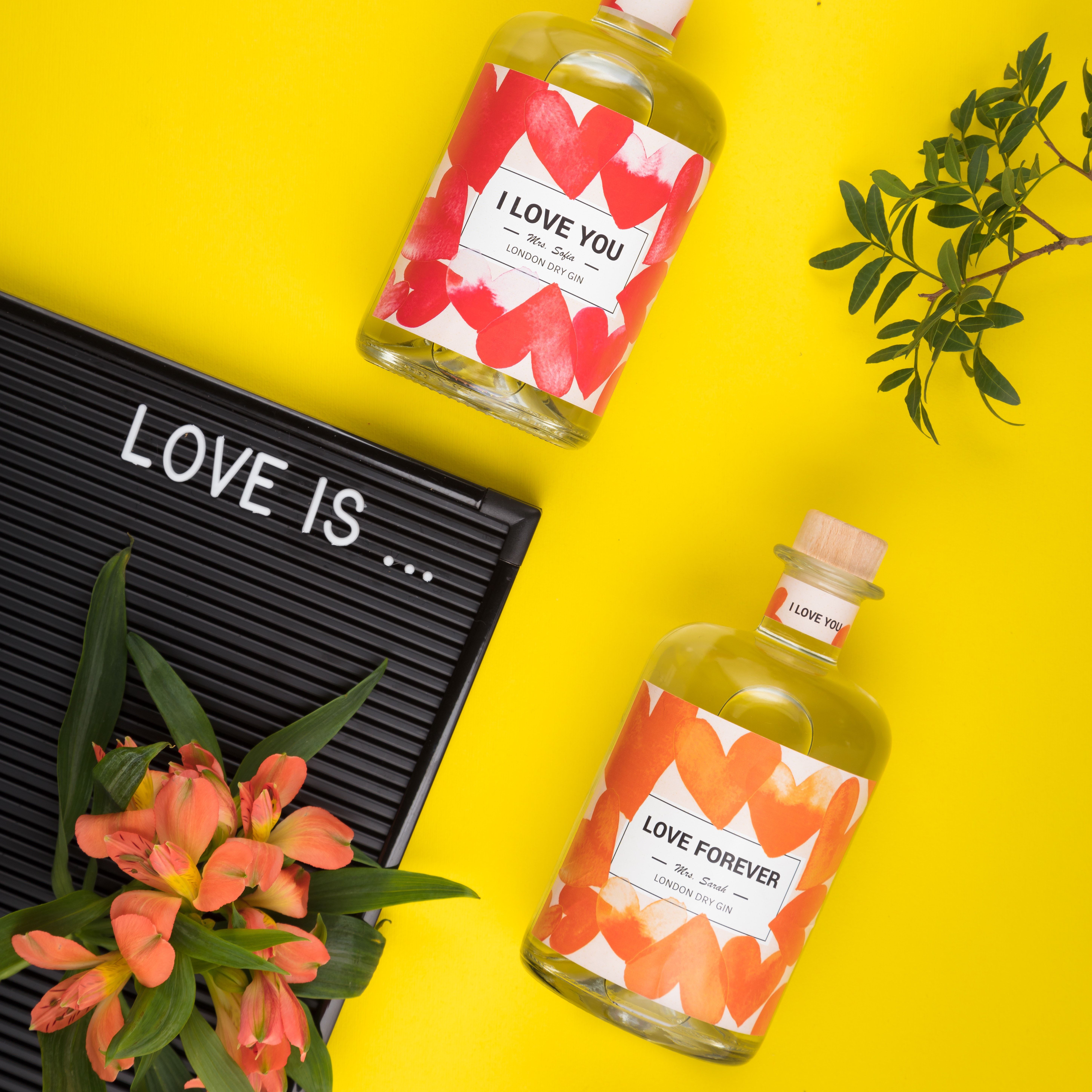 Valentine's Day Gepersonaliseerde Gin