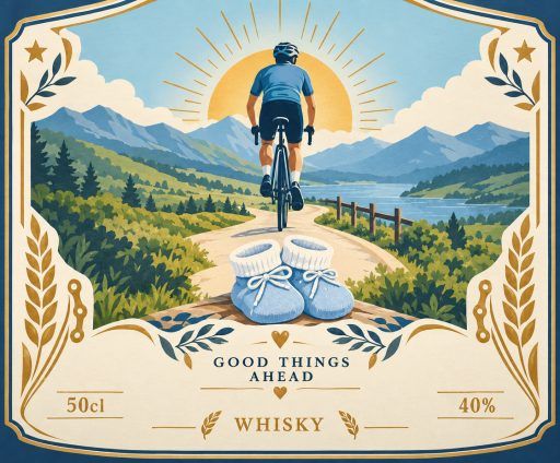 AI-label Good things ahead voor een aanstaande papa
