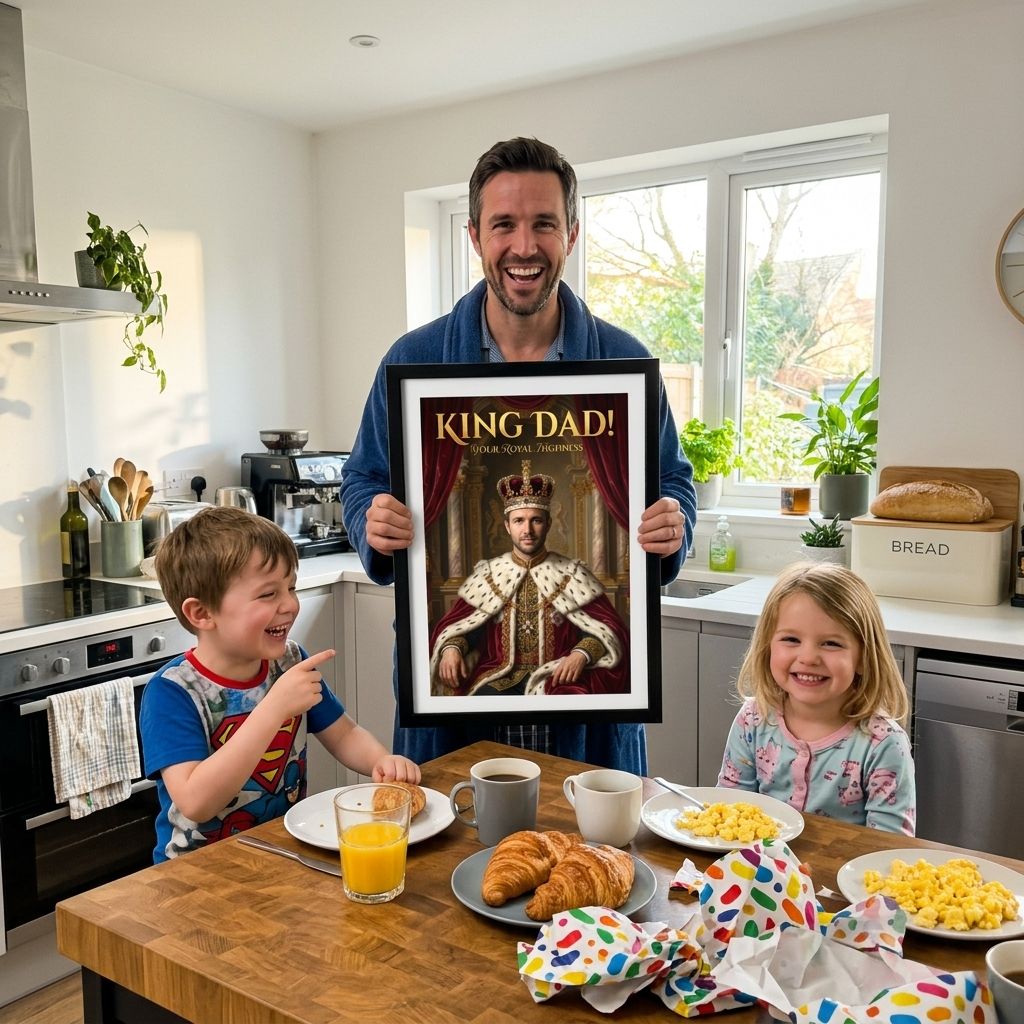gepersonaliseerde ai foto kader   vaderdag king dad