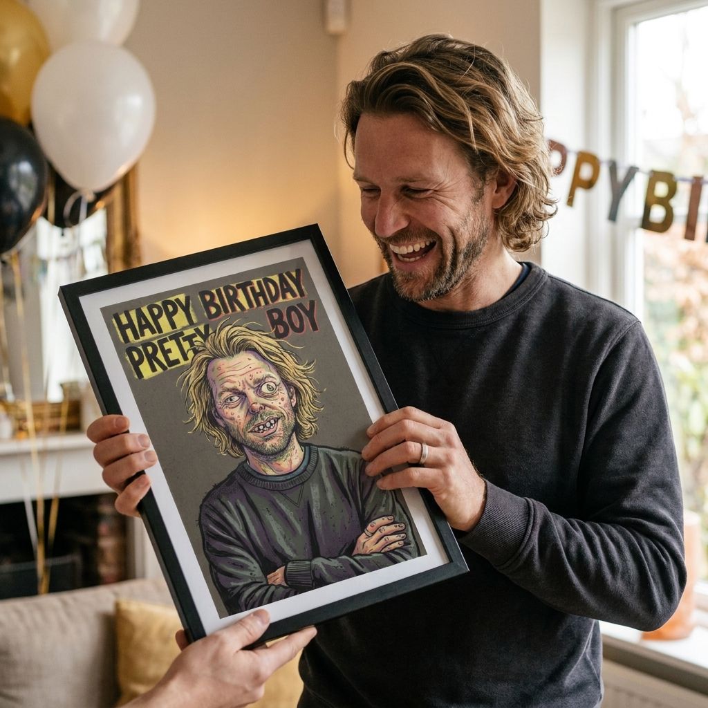 gepersonaliseerde ai foto kader   verjaardag humor