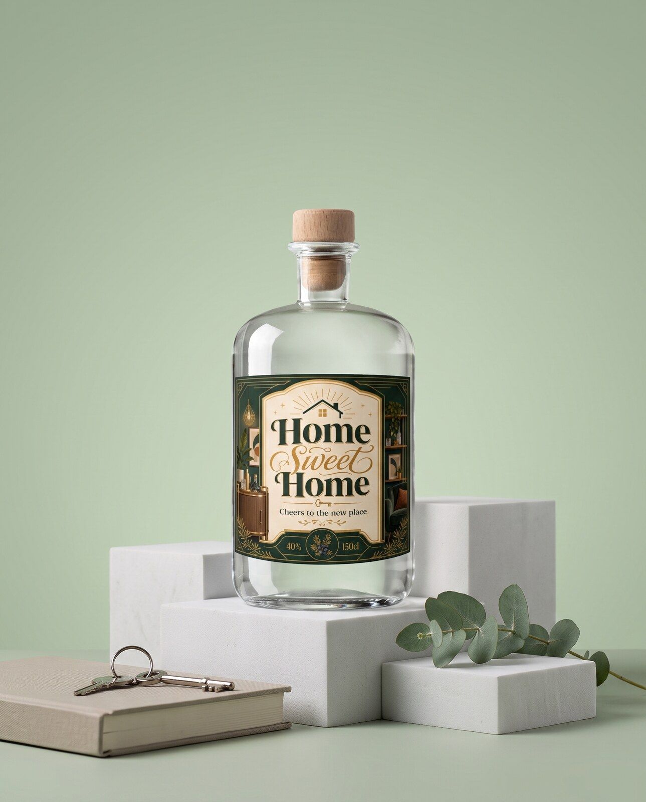 Gepersonaliseerde gin magnum als housewarmingcadeau