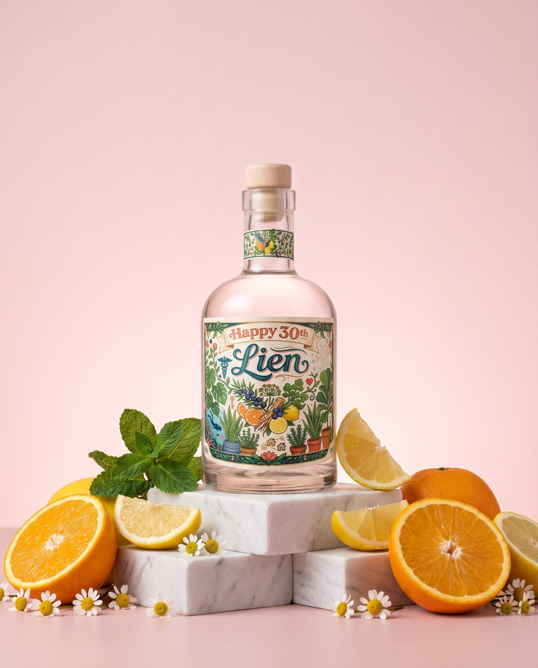 Gepersonaliseerde gin als verjaardagscadeau voor dertig jaar