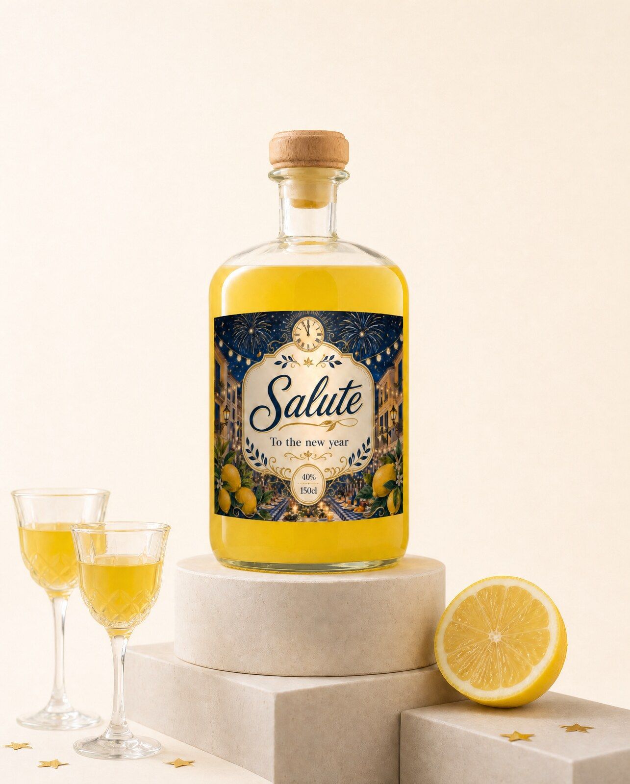 Gepersonaliseerde limoncello magnum als nieuwjaarsgeschenk