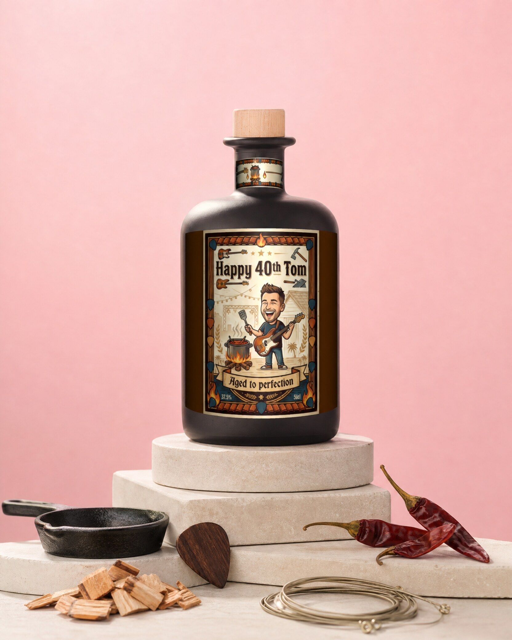 Gepersonaliseerde rum als verjaardagscadeau voor veertig jaar