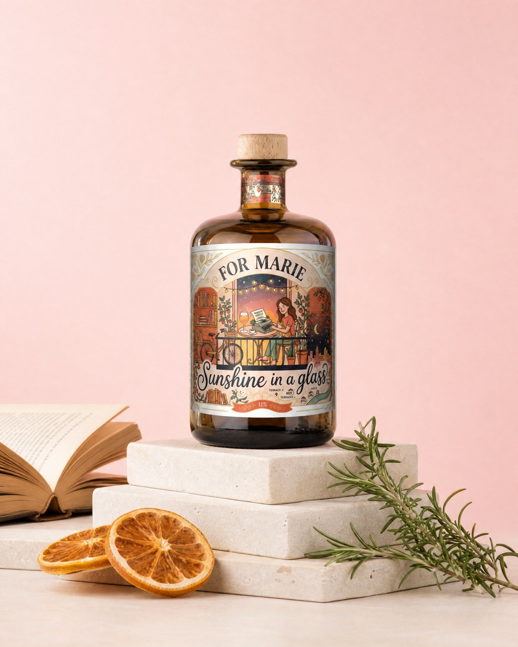 Gepersonaliseerde spritz als cadeau voor haar