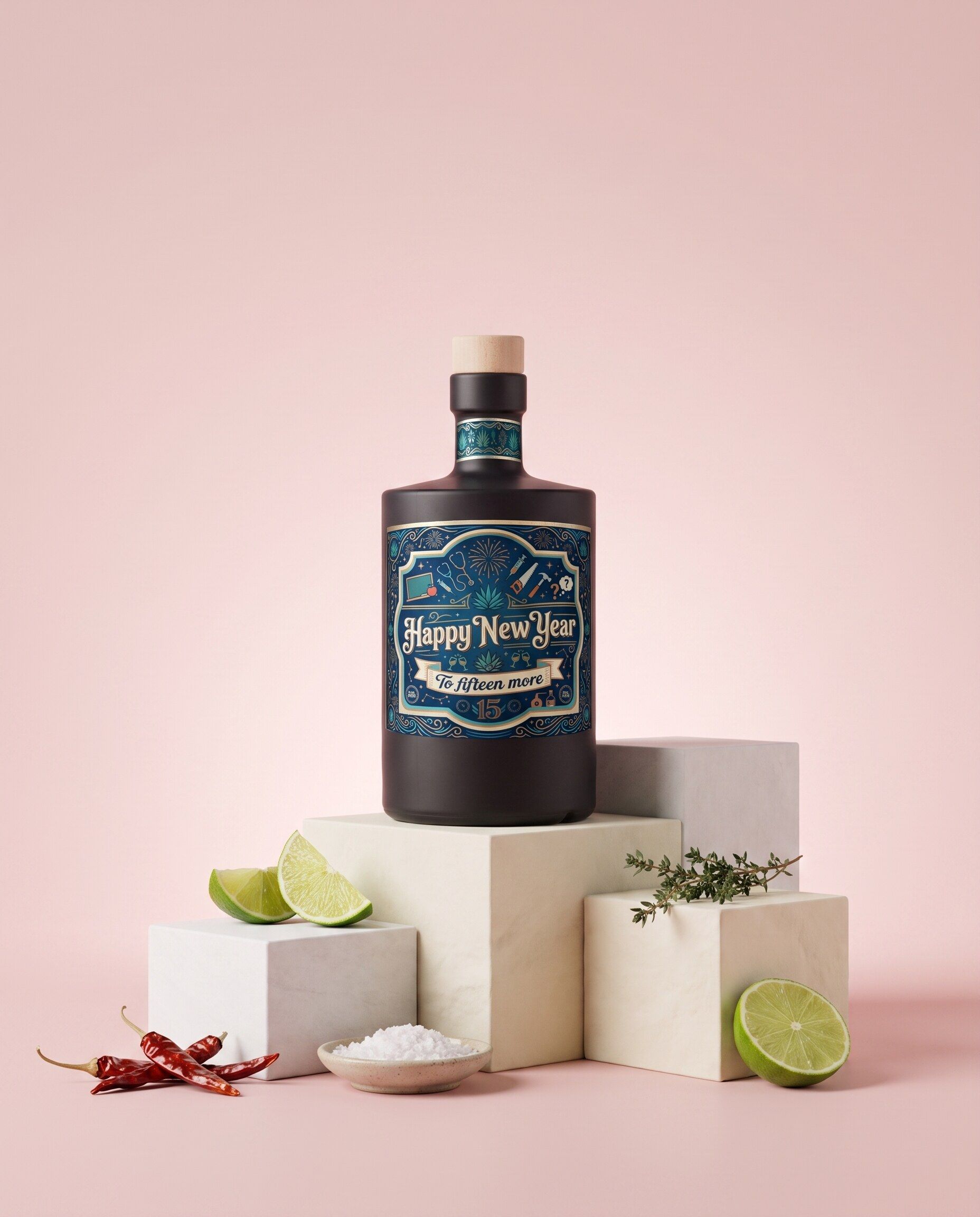 Gepersonaliseerde tequila als nieuwjaarscadeau
