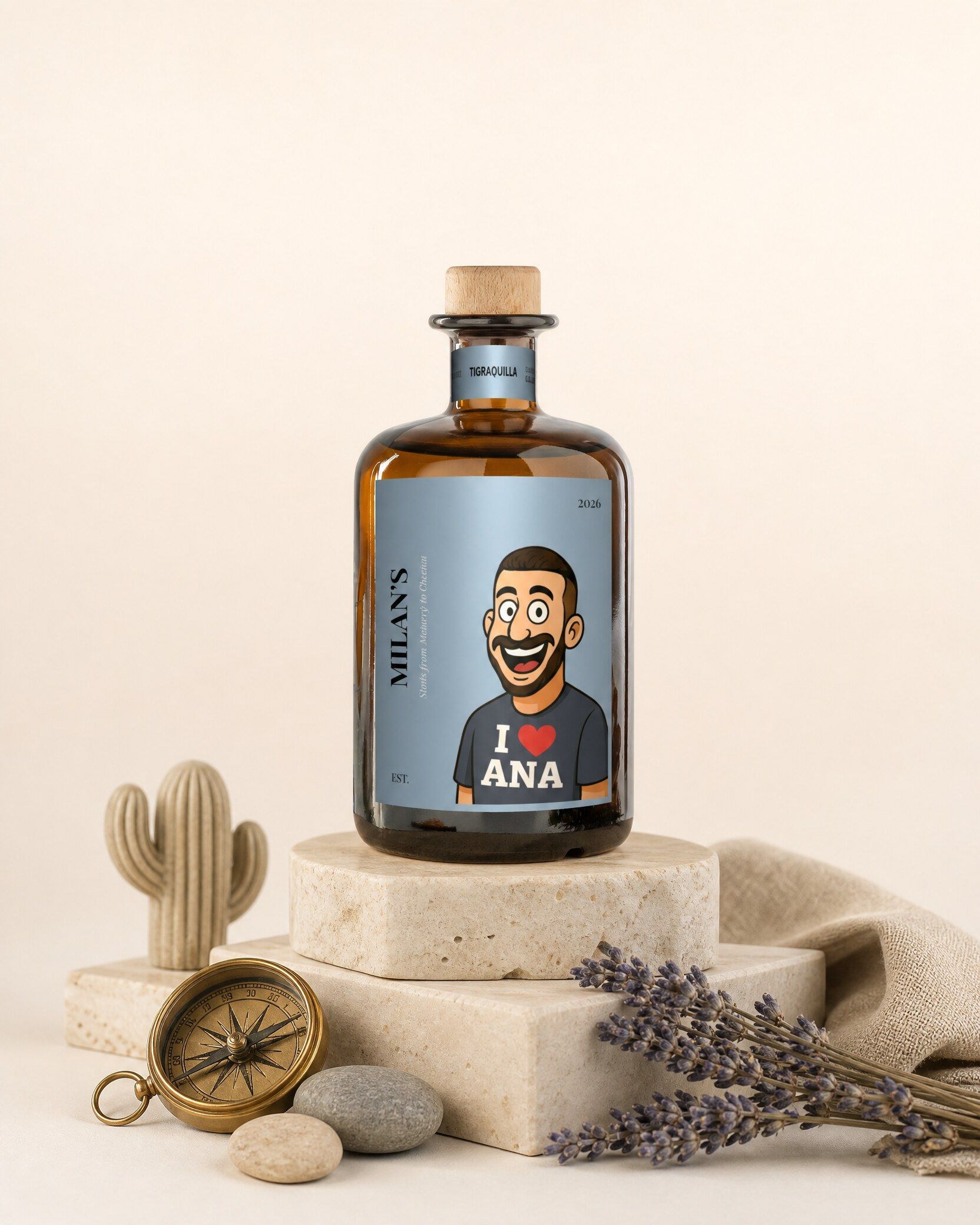Gepersonaliseerde tequila met persoonlijk etiket