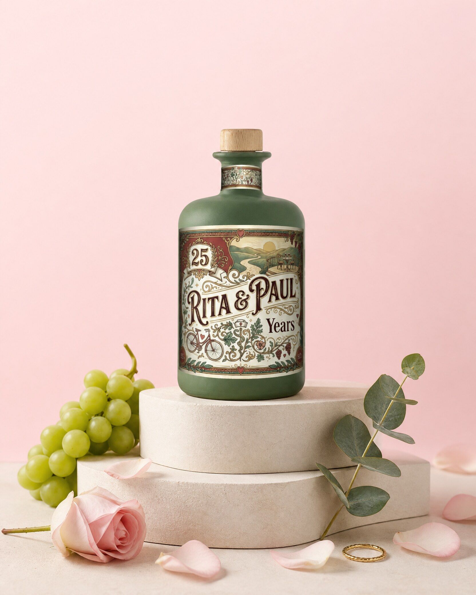 Gepersonaliseerde vermouth als jubileumcadeau