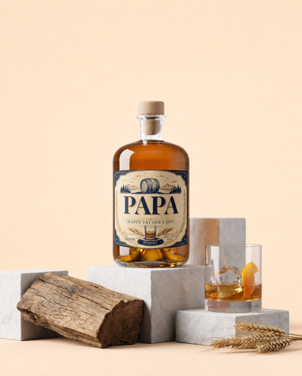 Gepersonaliseerde whisky magnum als vaderdagcadeau