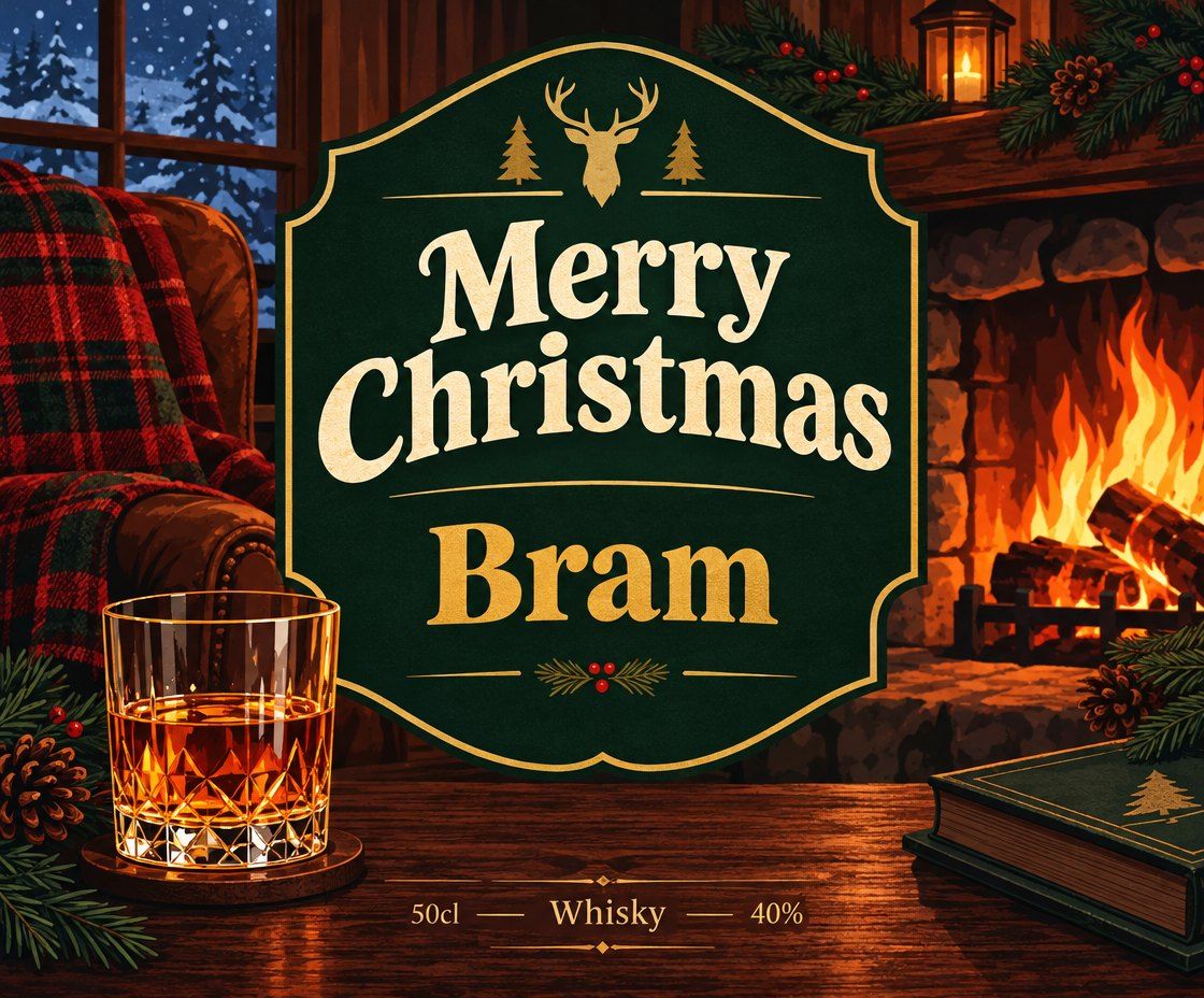 AI-label kerstcadeau-man