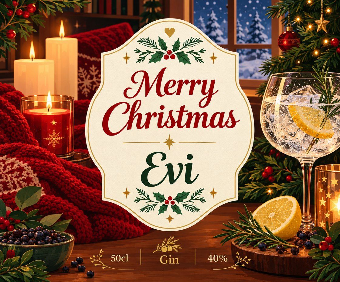 AI-label kerstcadeau-vrouw