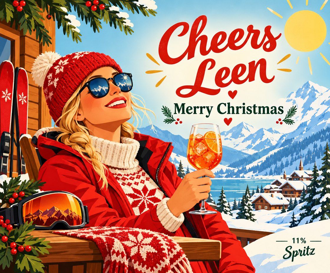 AI-label kerstcadeau-vrouw