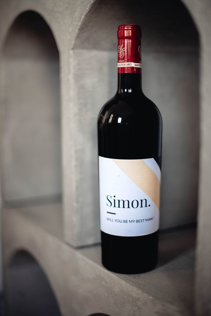 Beste man personalised wine