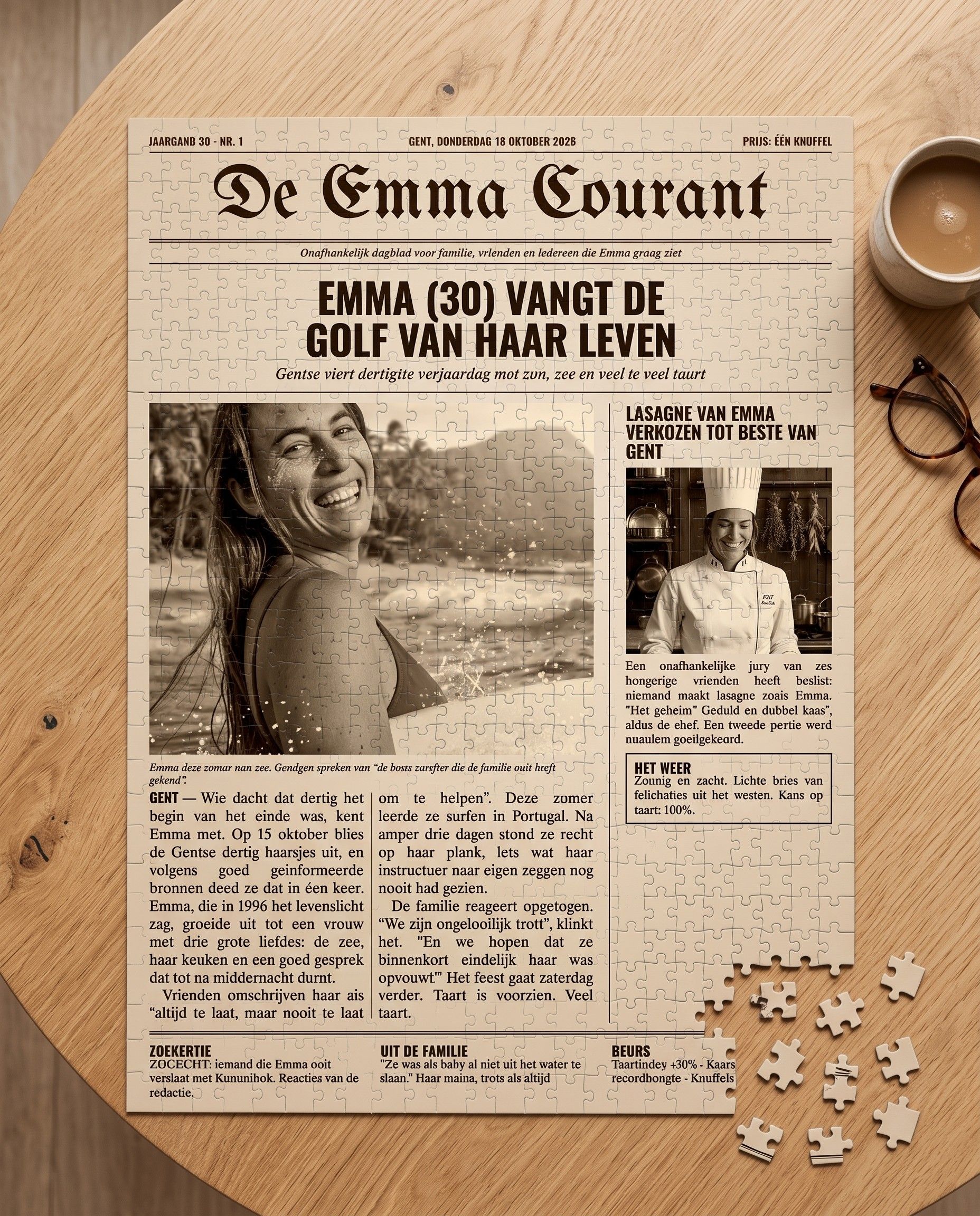 Gepersonaliseerde Krant Puzzel