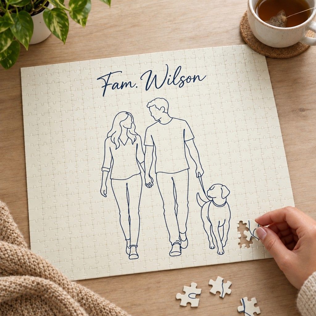 Lijntekening Puzzel
