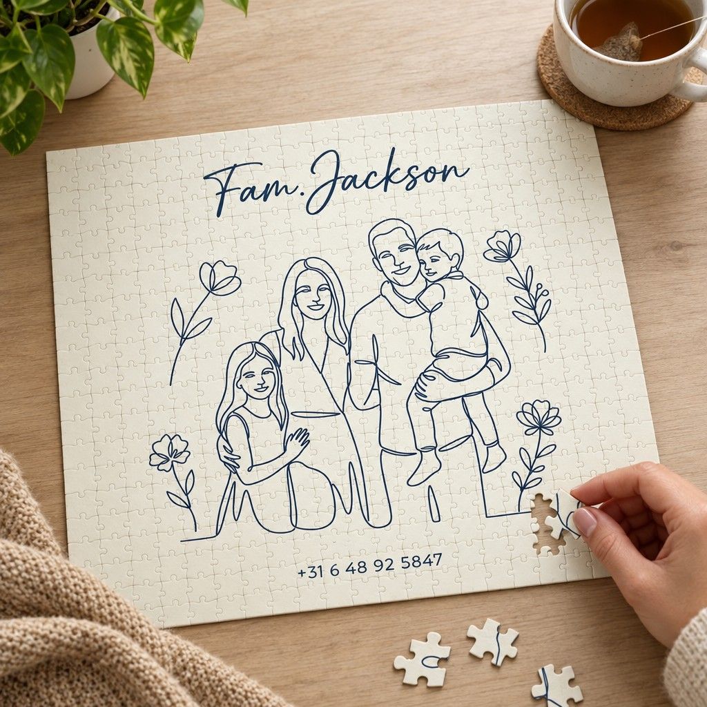 Lijntekening Puzzel