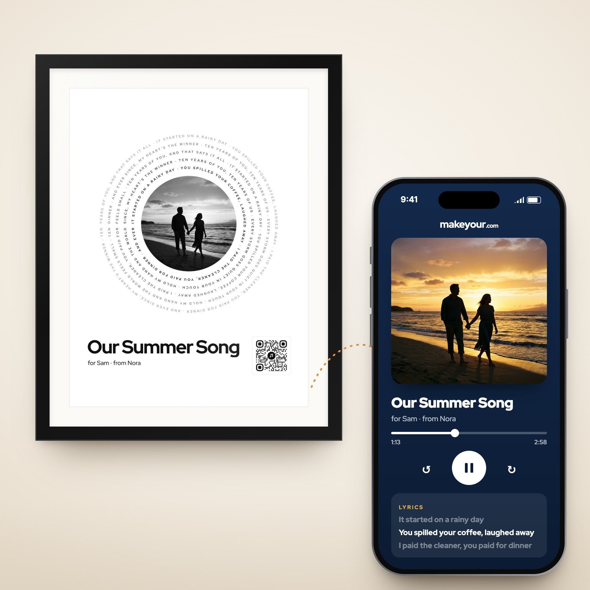 Songtekst Poster met Eigen AI-Liedje