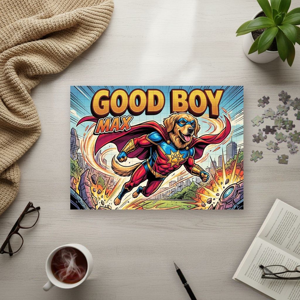 makeyour themaproduct hp puzzle superhero dog