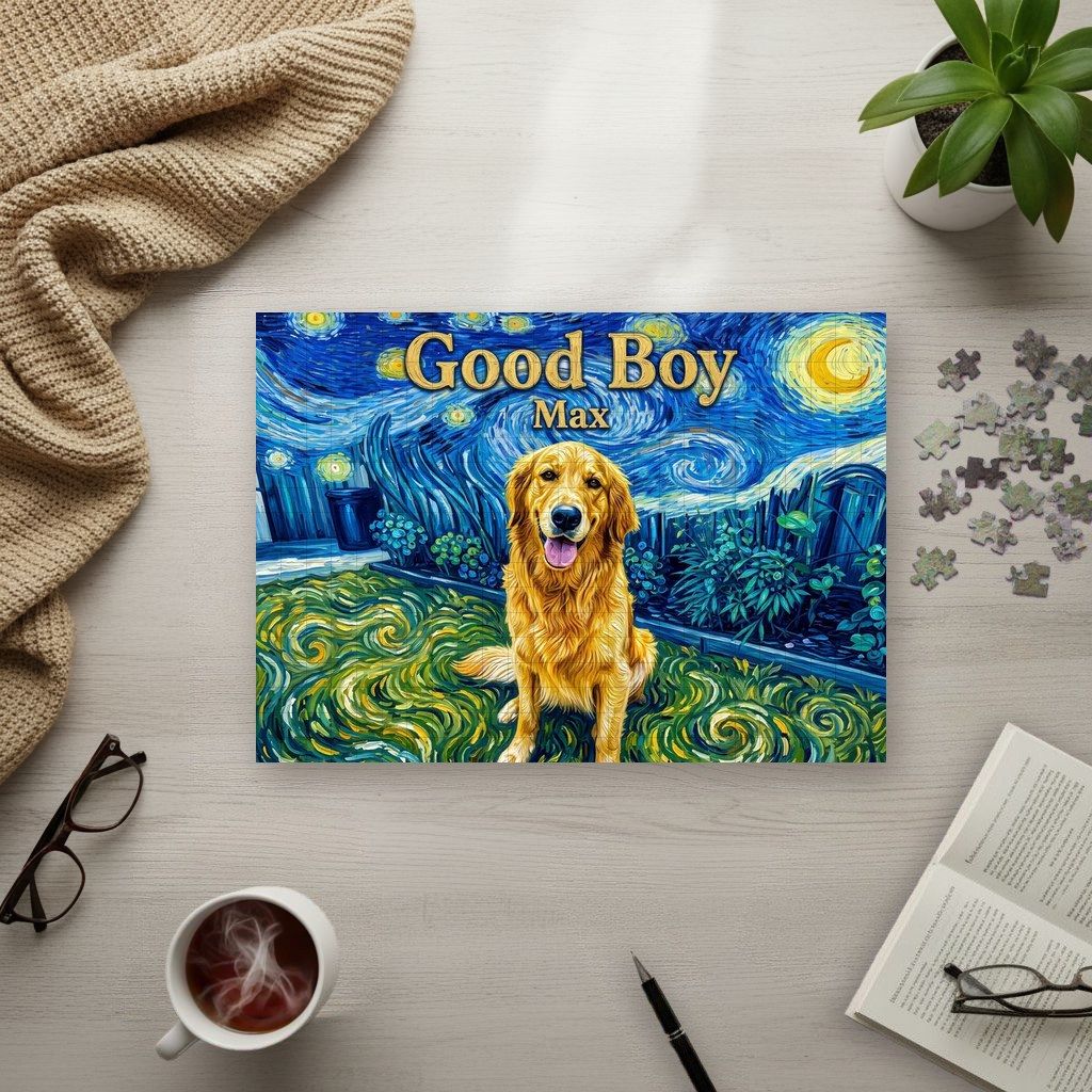 makeyour themaproduct hp puzzle vangogh dog