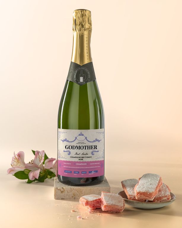 Gepersonaliseerde Champagne als Meter Vragen Cadeau