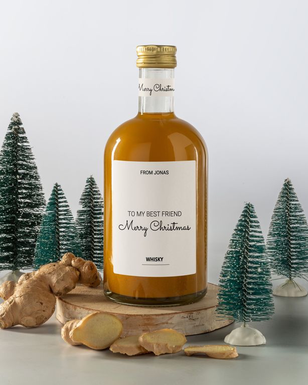 Gepersonaliseerde Gemberconcentraat als Kerstcadeau