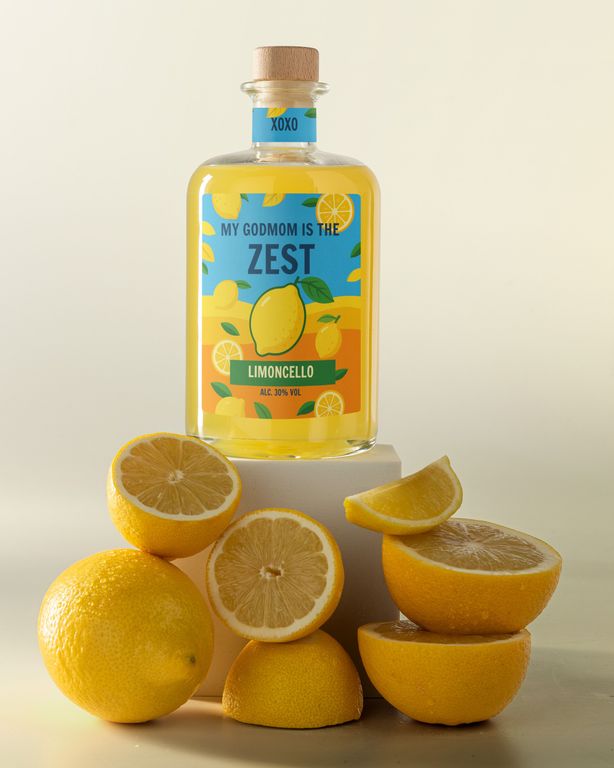 Gepersonaliseerde Limoncello als Wil Je Mijn Meter Zijn Cadeau