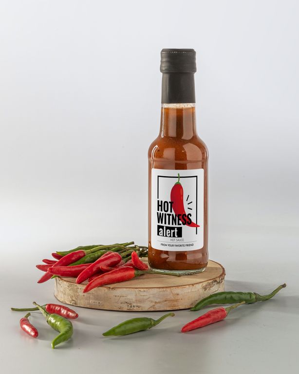 Gepersonaliseerde Pikante Saus als Wil Je Mijn Getuige Zijn Cadeau