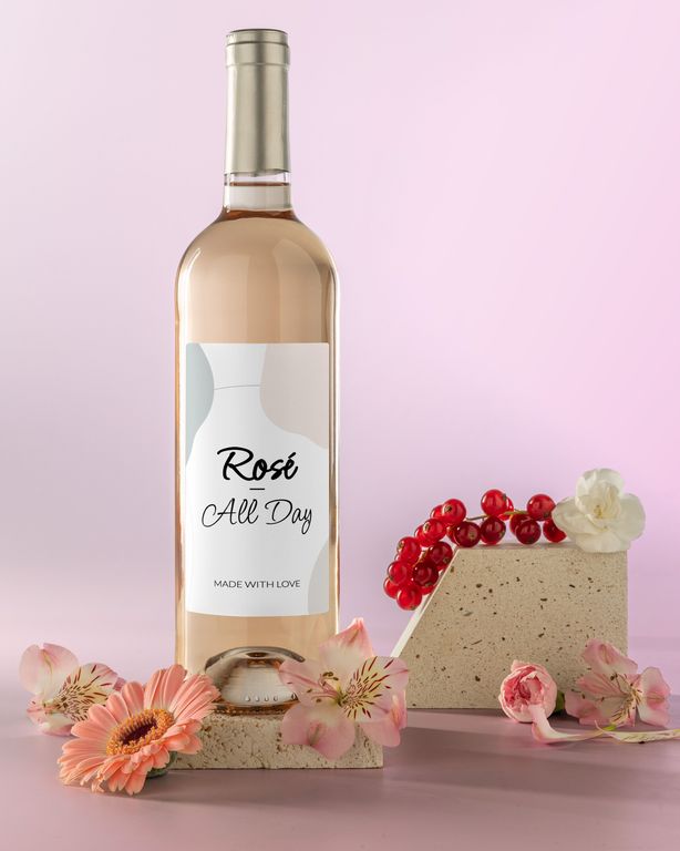 Gepersonaliseerde Rosé Wijn Voor haar