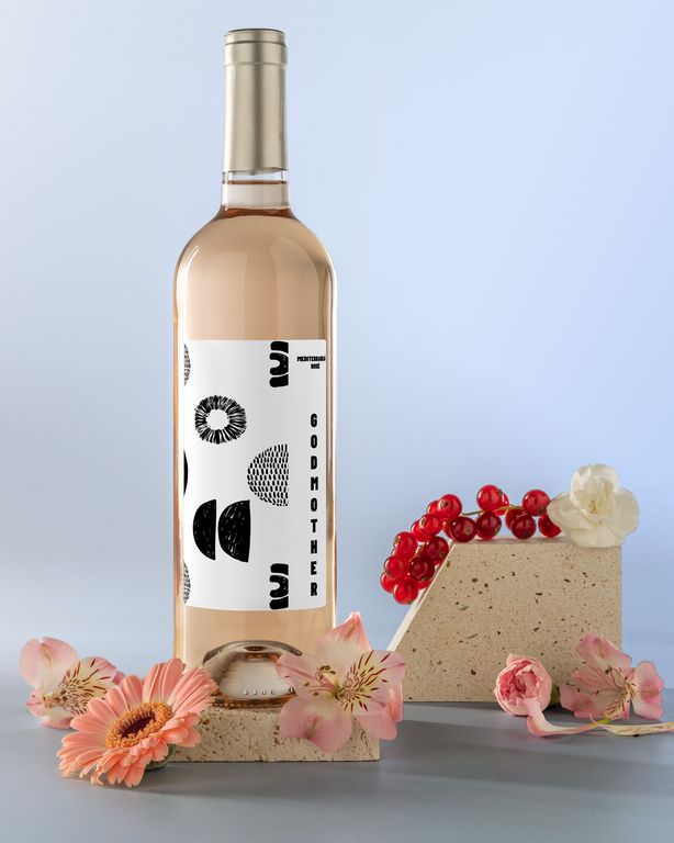 Gepersonaliseerde Rose Wijn als Meter Vragen Cadeau